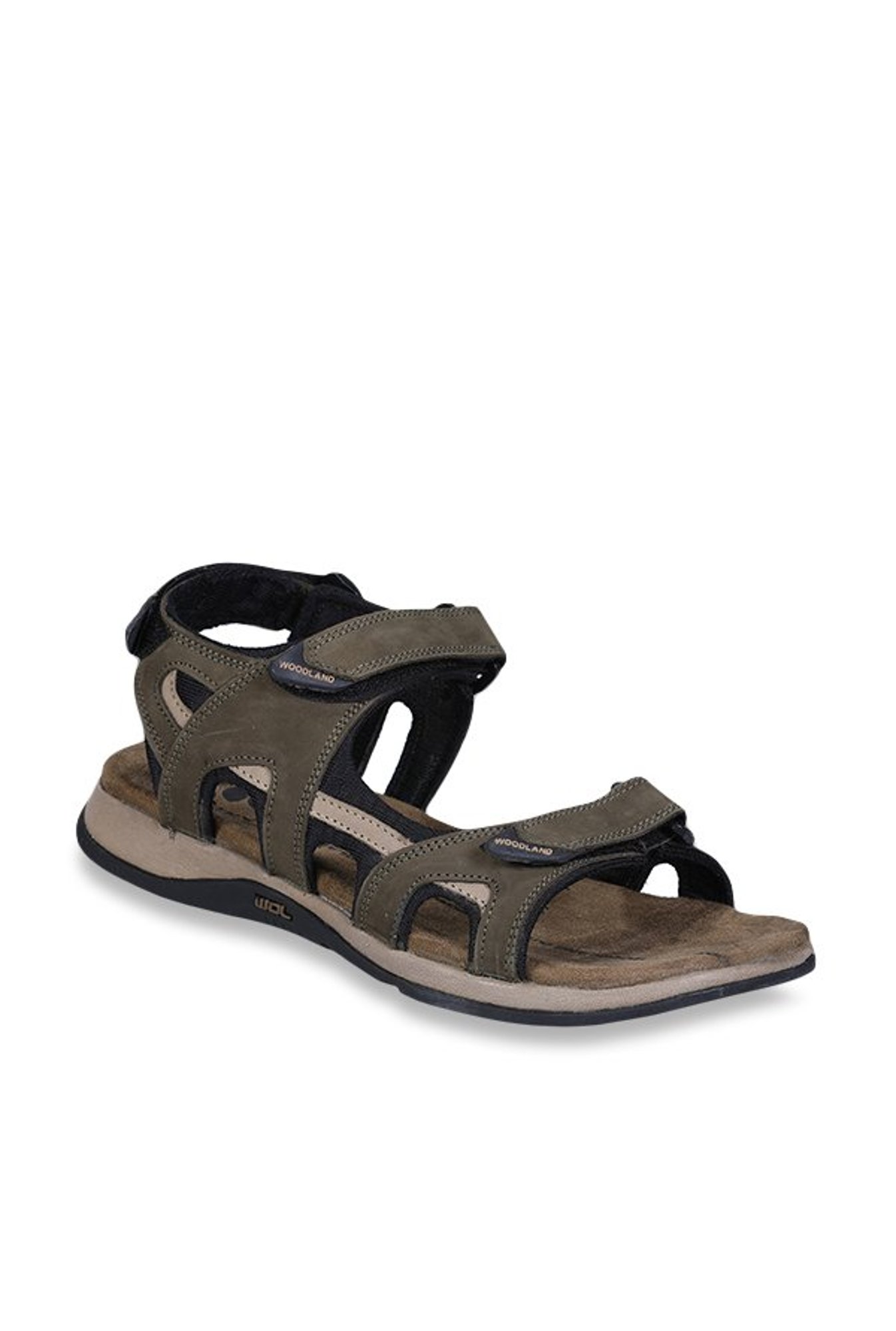 Buy Woodland Olive Floater Sandals for 