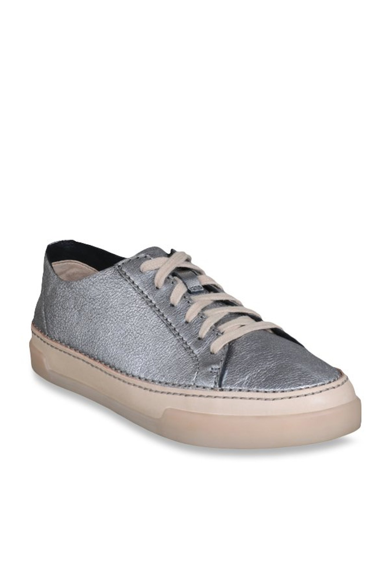 clarks sneakers silver