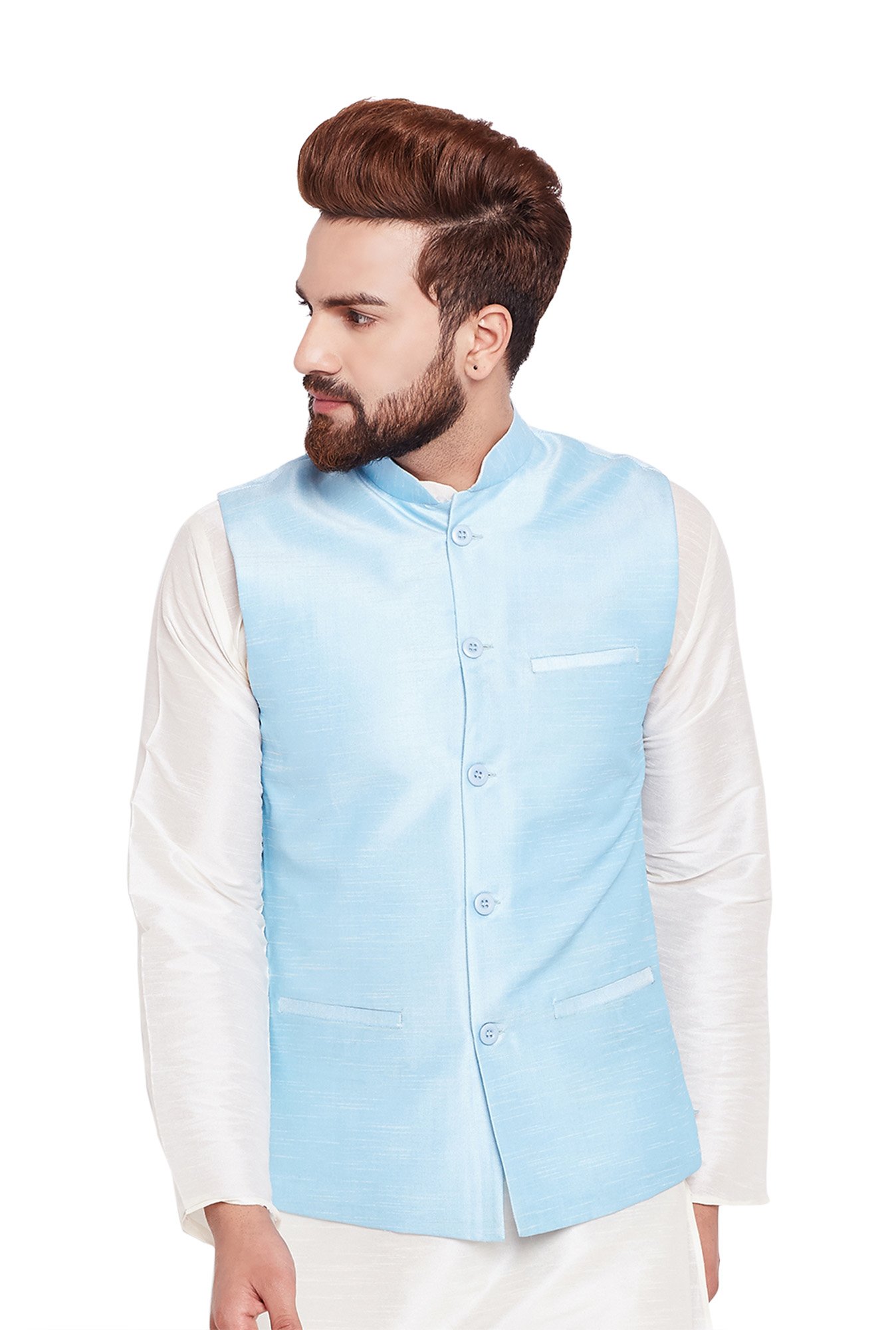 light blue modi jacket