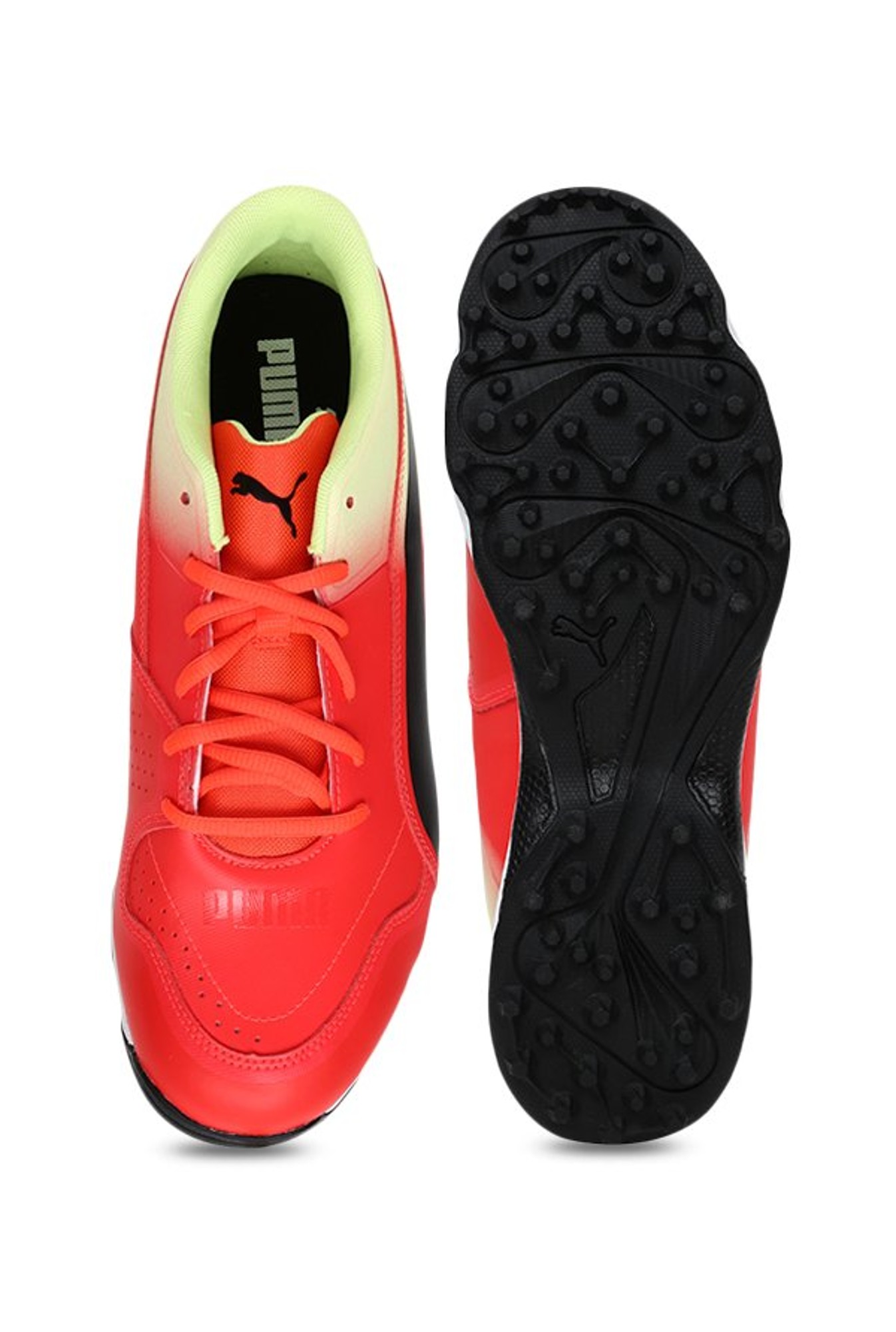 puma evospeed one8 r fade red cricket shoes