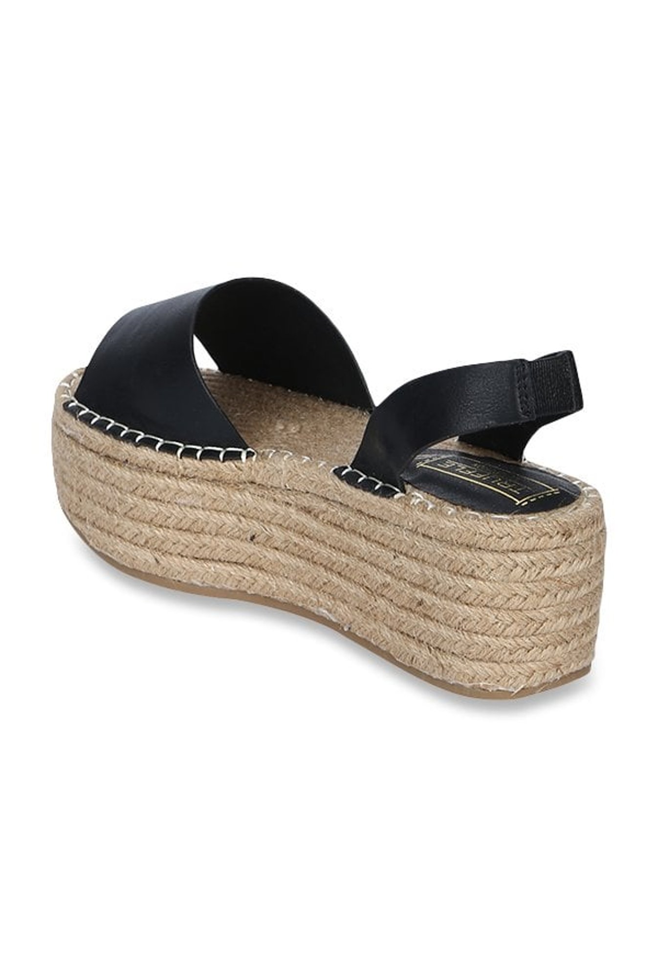 Black Espadrille Thong Sandals - CHARLES & KEITH IN