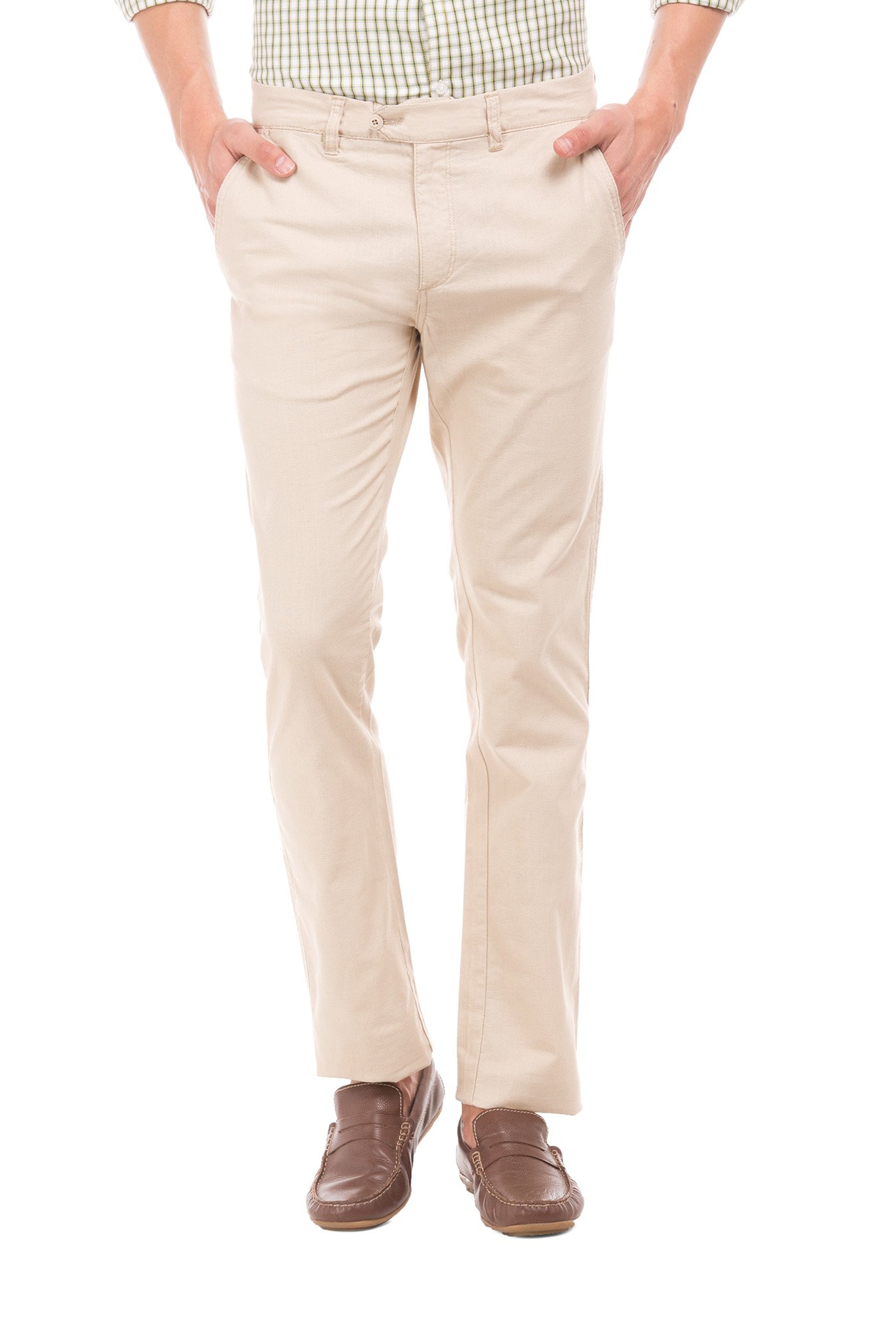 Ruggers Casual Trousers  Buy Ruggers Brown Tapered Fit Cotton Stretch Trousers  Online  Nykaa Fashion