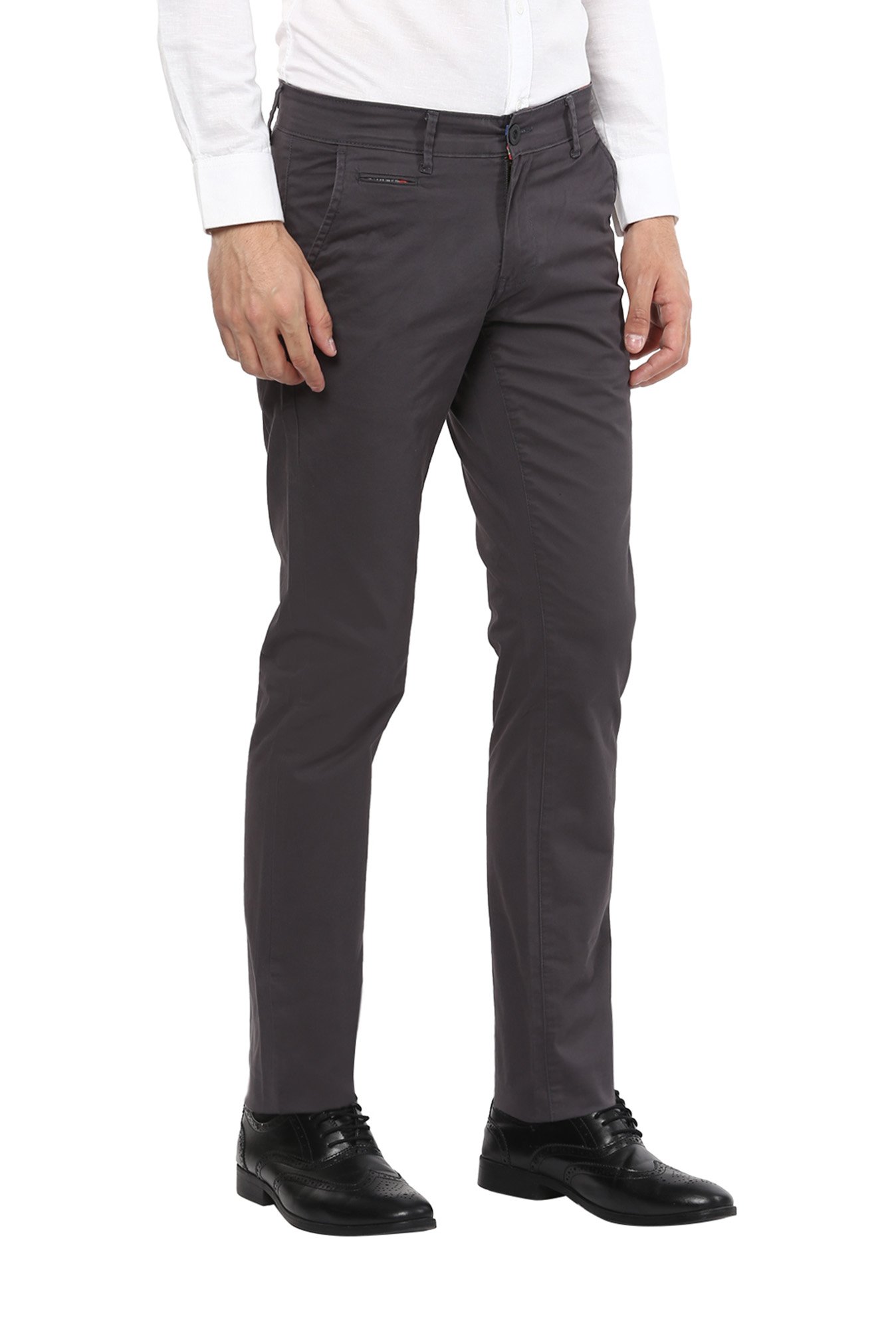 Buy Grey Checks Slim Fit Trousers for Men at SELECTED HOMME | 264996801
