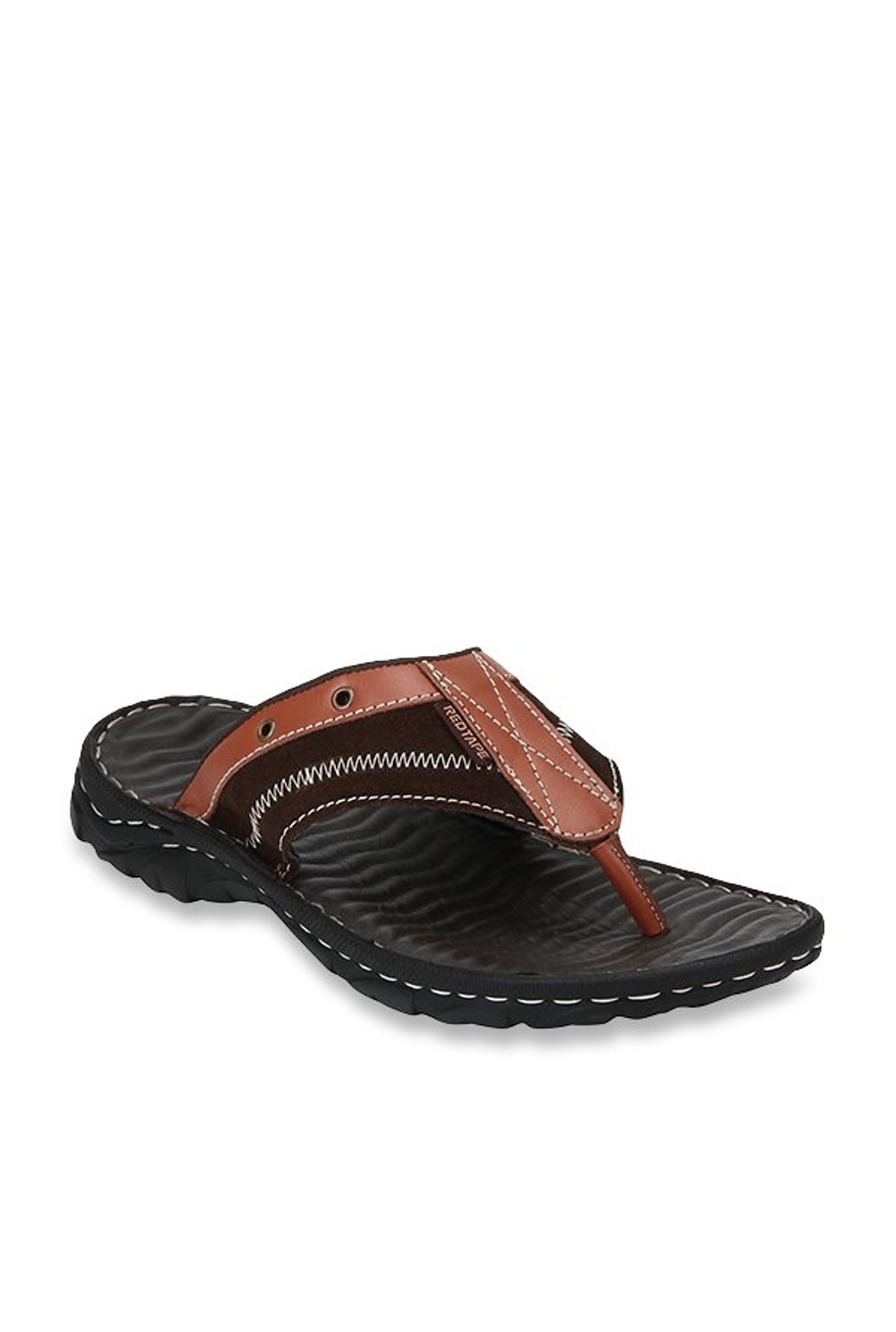 red tape thong sandals