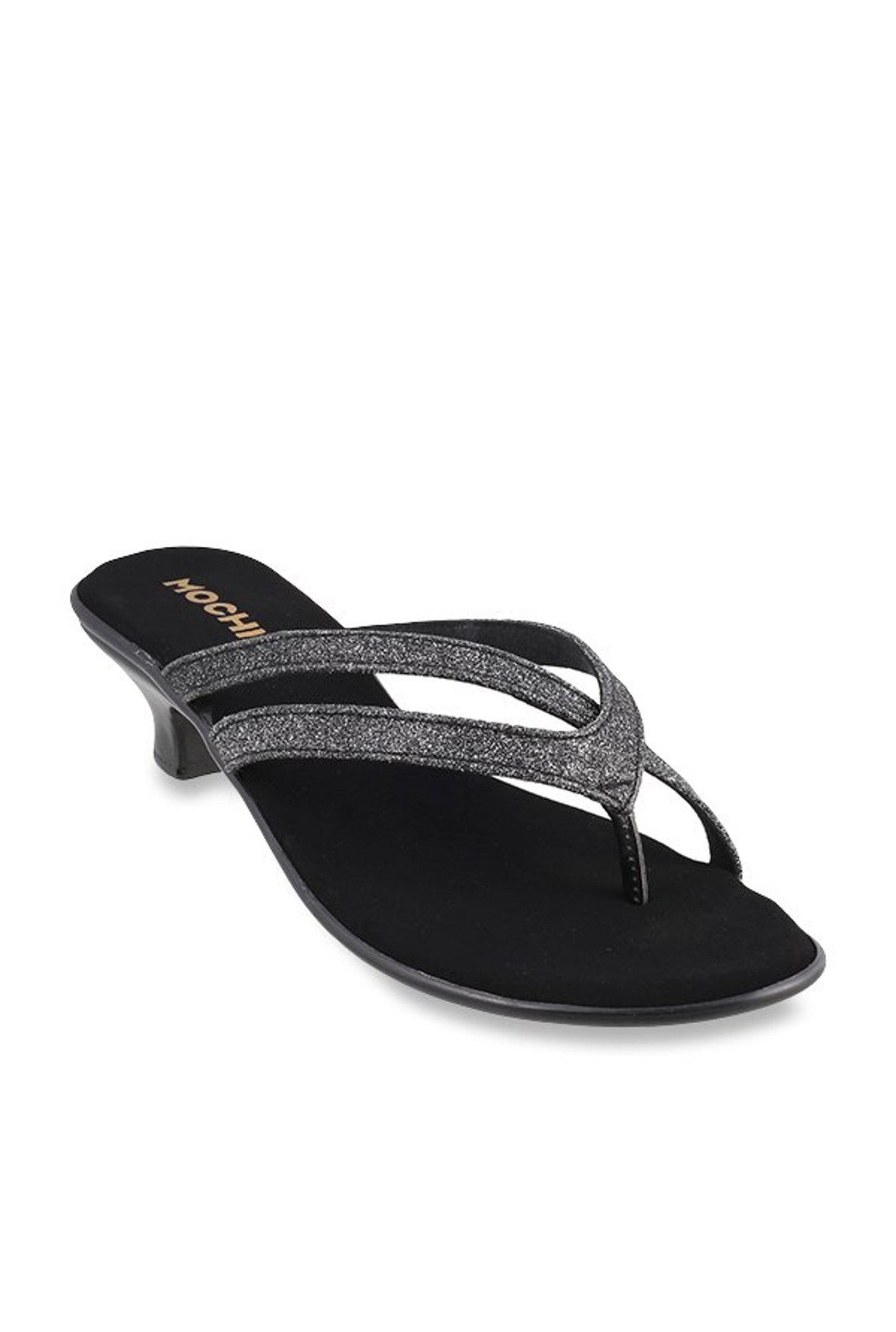 mochi black thong sandals