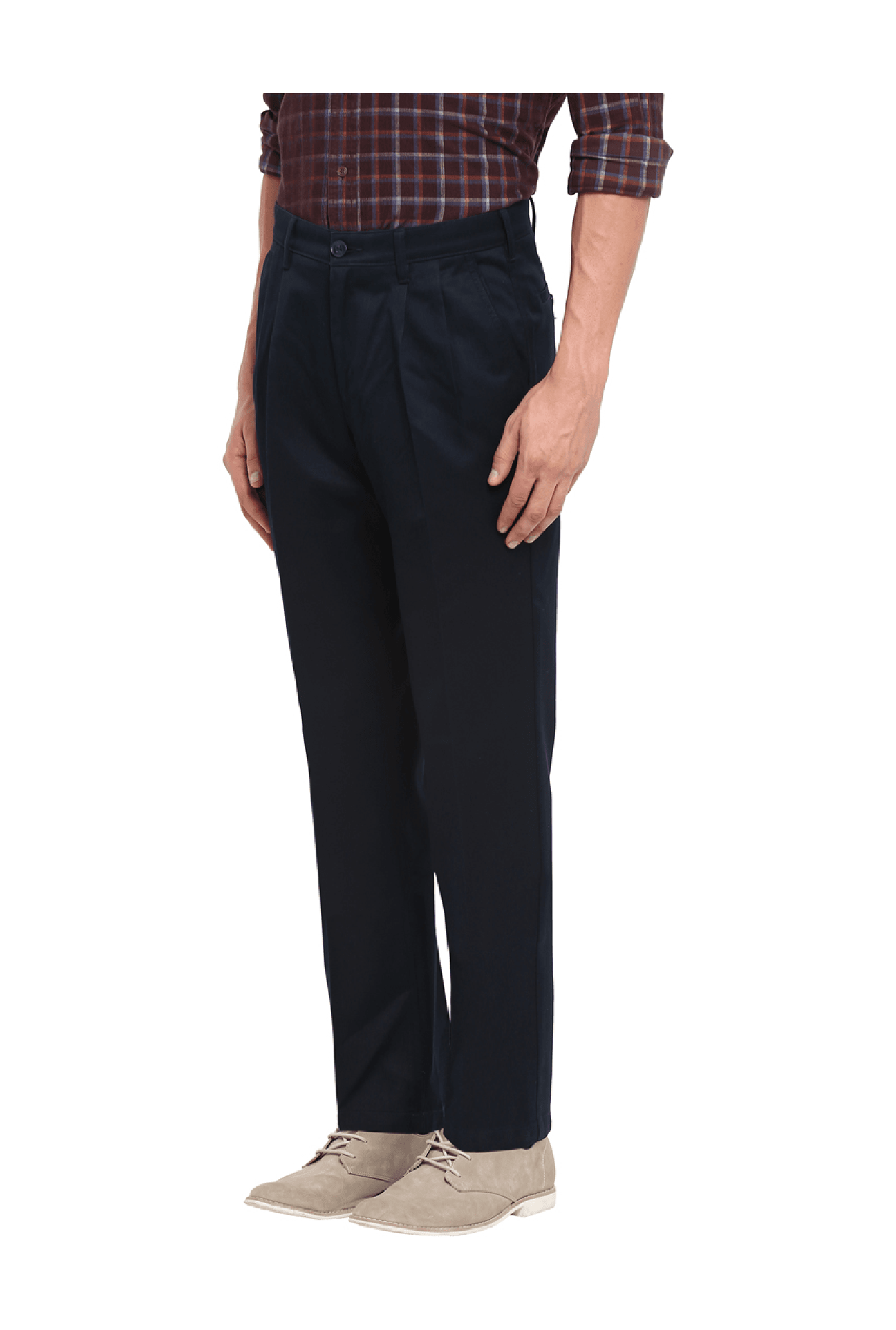 Navy Blue Casual Trouser for Men  Solid  100 Cotton Slim Fit  JadeBlue   JadeBlue Lifestyle