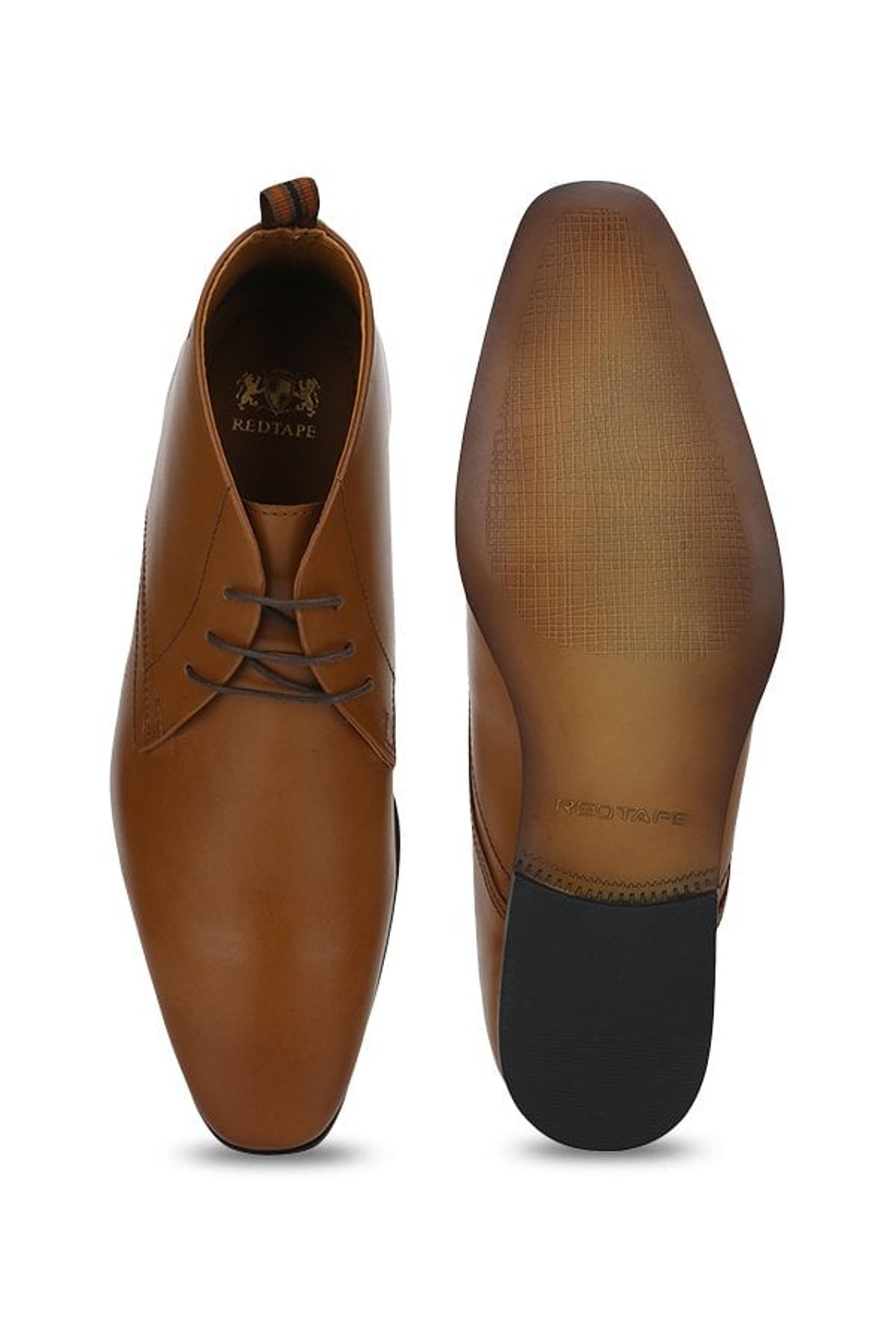 red tape tan chukka boots