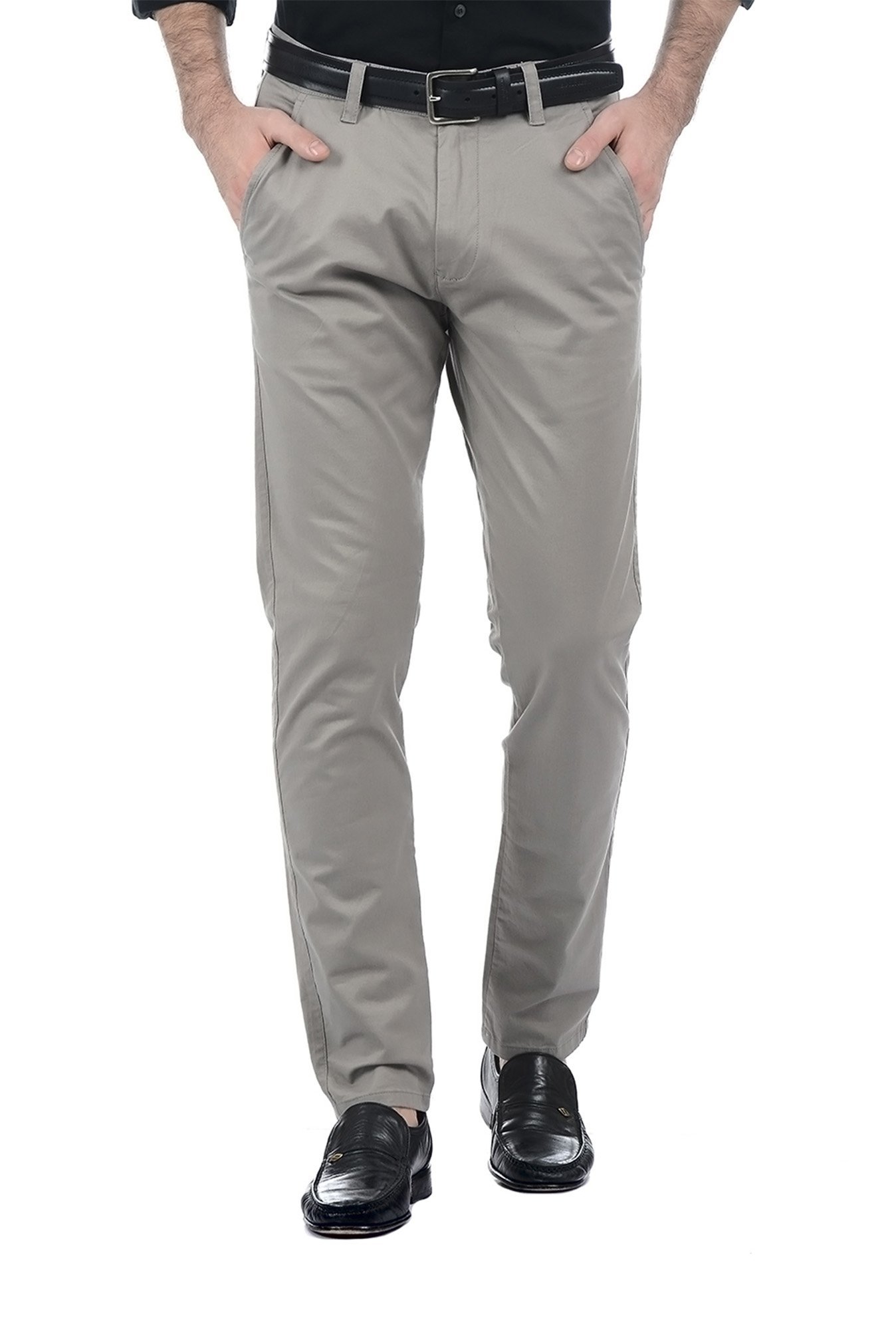 Shop WES Formals Charcoal RelaxedFit Trousers Online  Westside