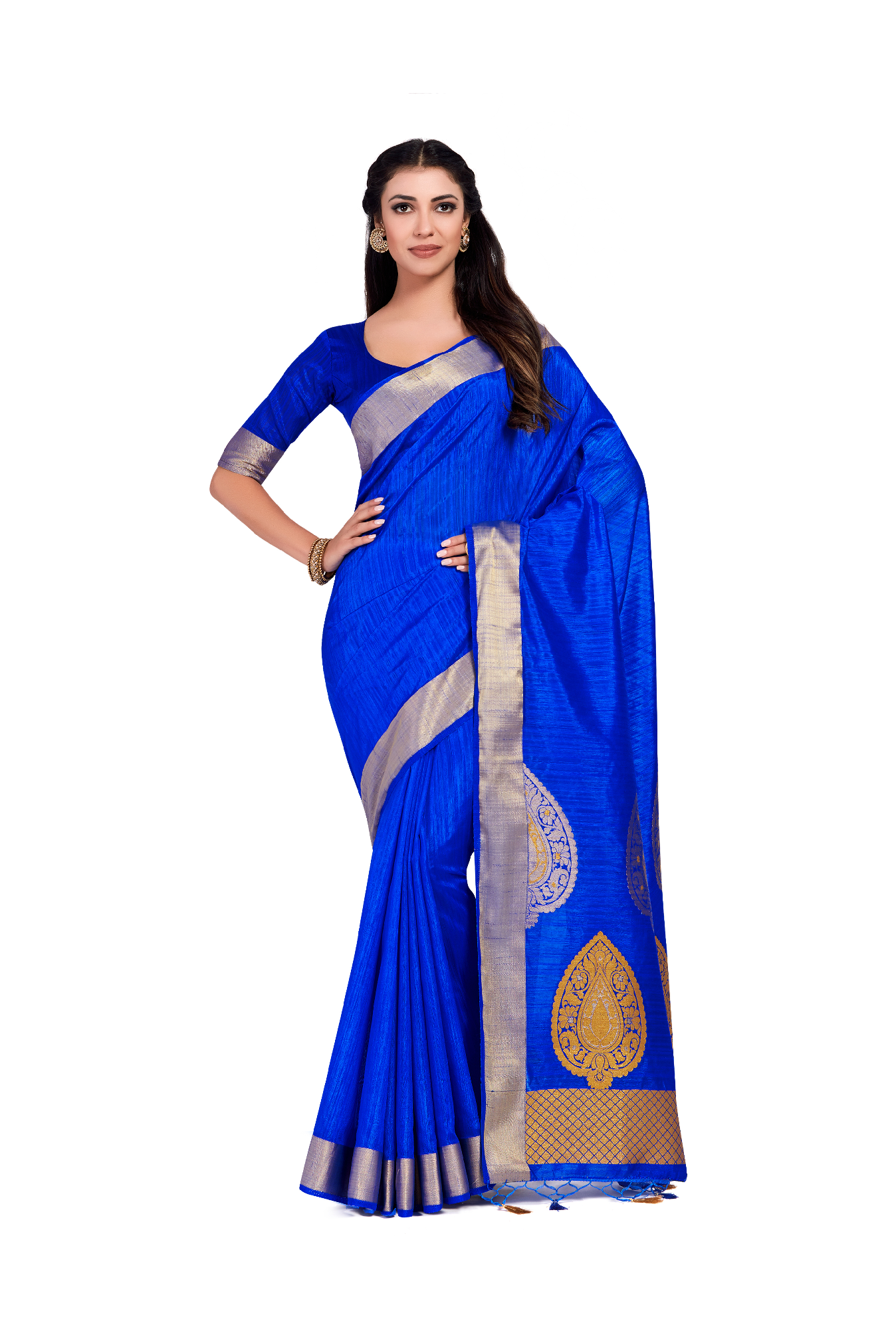 buy mimosa blue textured kanjivaram silk saree with blouse for women online tata cliq tata cliq