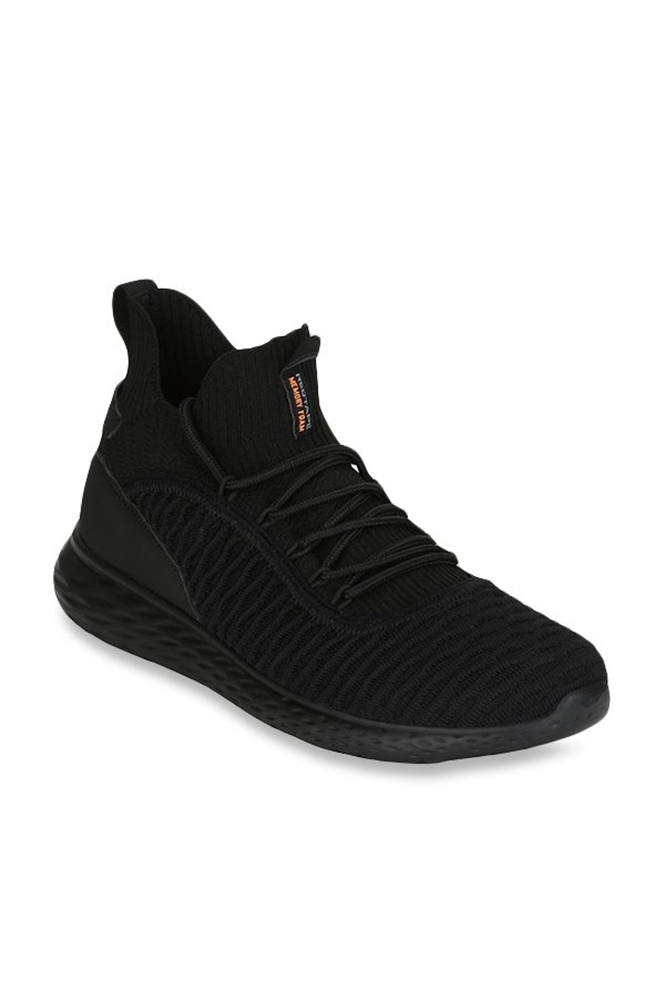 red tape men black walking shoes