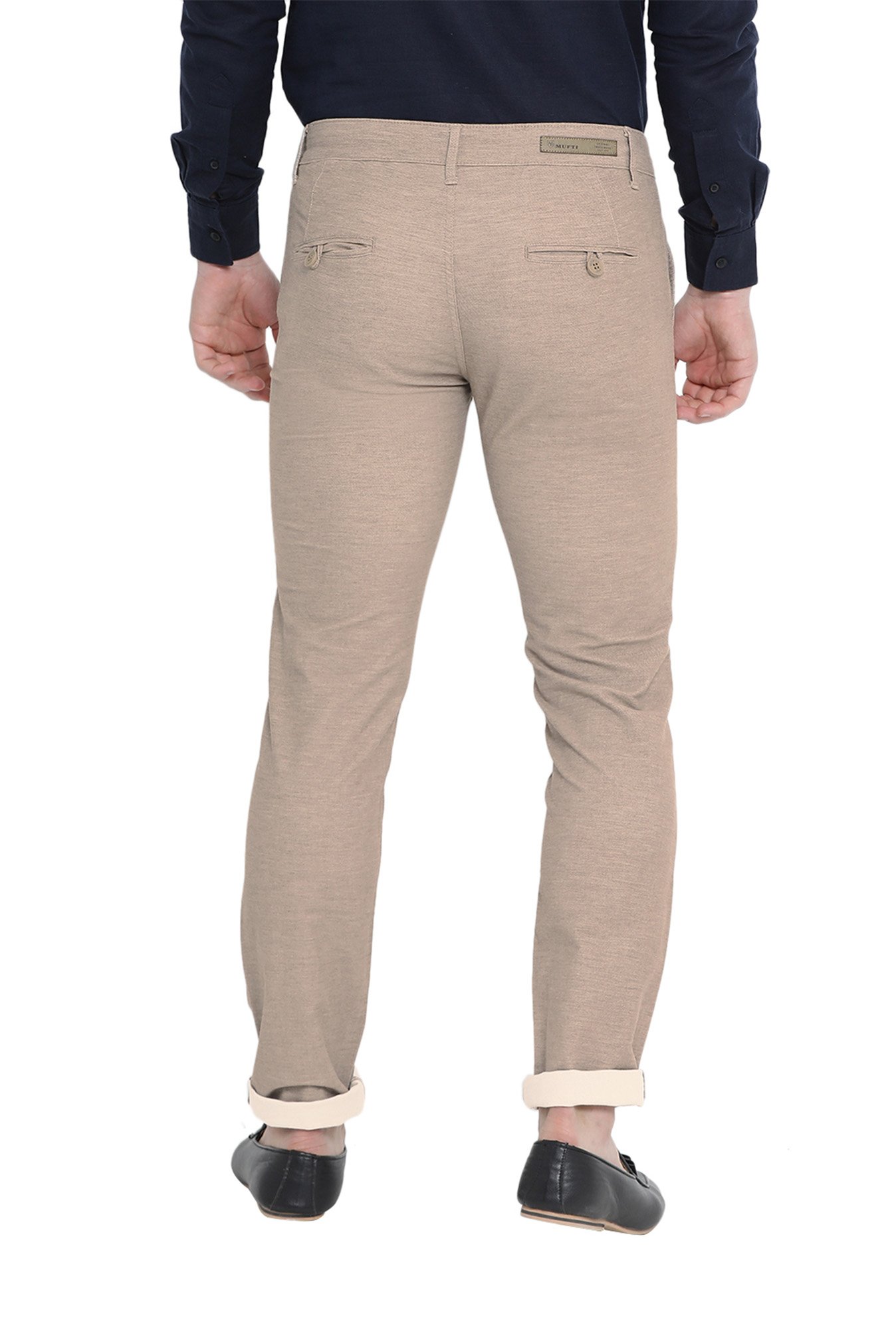 Buy Mufti Navy Slim Fit Stretch Cotton Trousers Online at Best Prices in  India - JioMart.