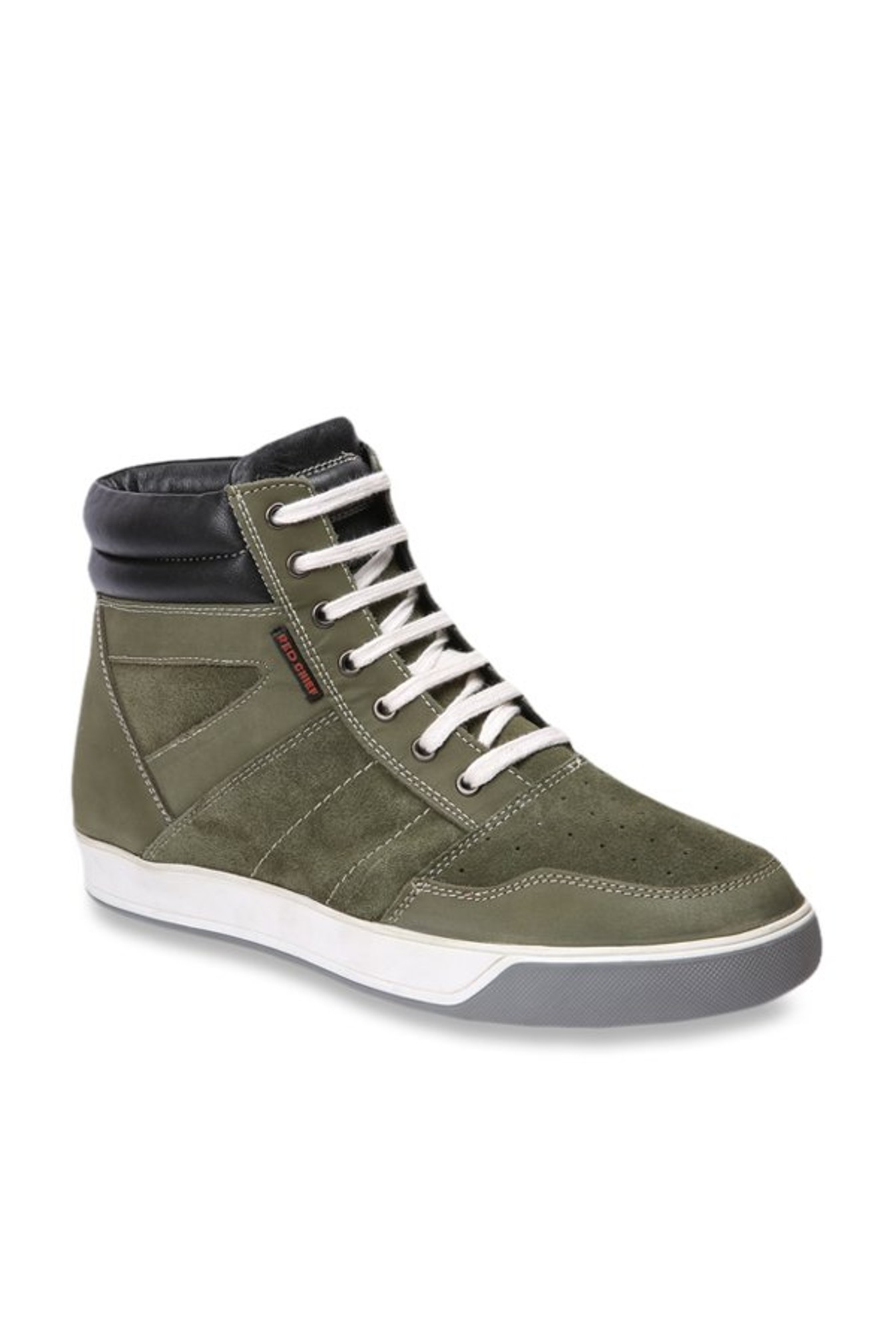 Buy Red Chief Olive Ankle High Sneakers 