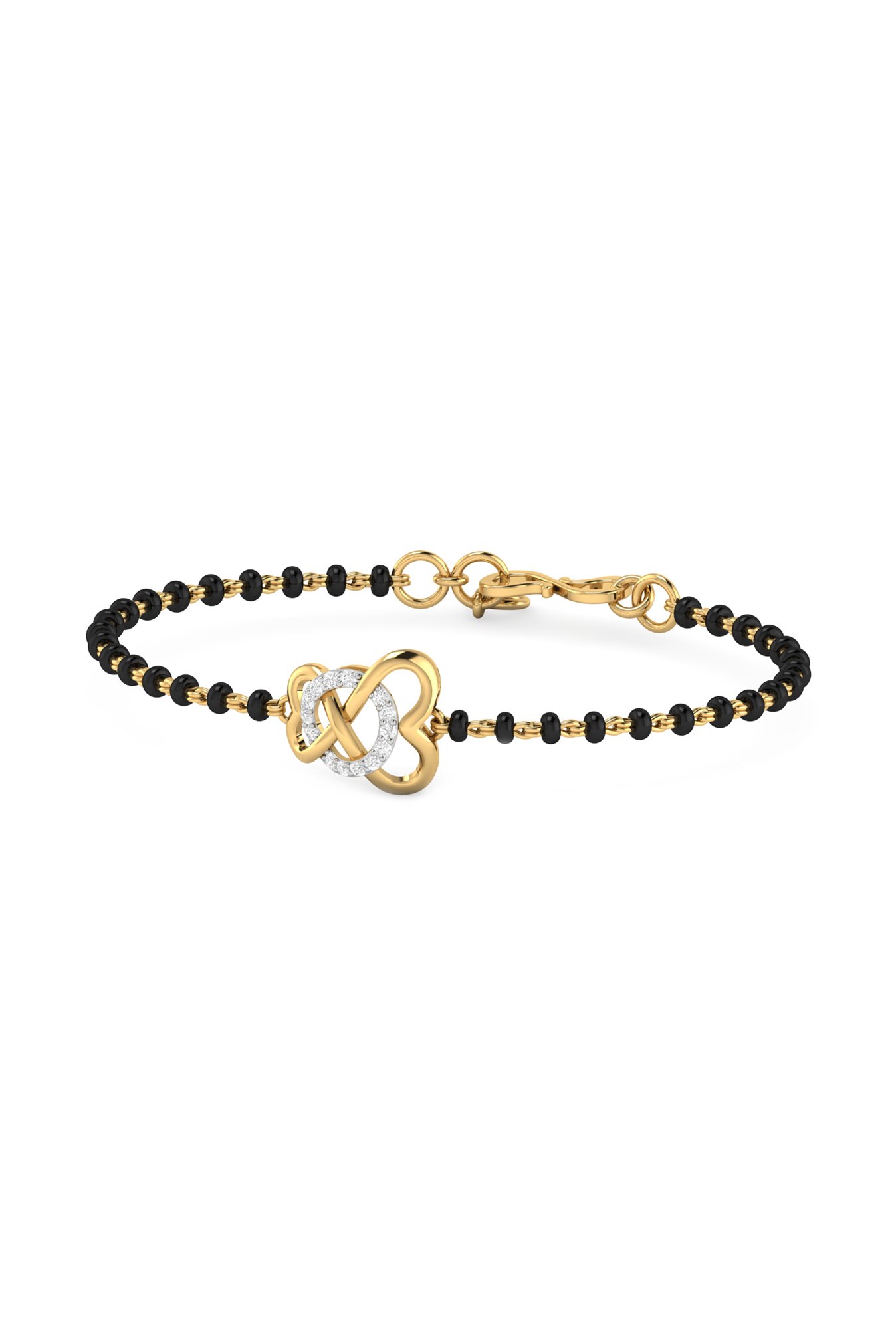 Buy Yellow Chimes Rose Gold Plated Heart Love Charmed Mangalsutra Bracelet  - Bracelet for Women 20221754 | Myntra