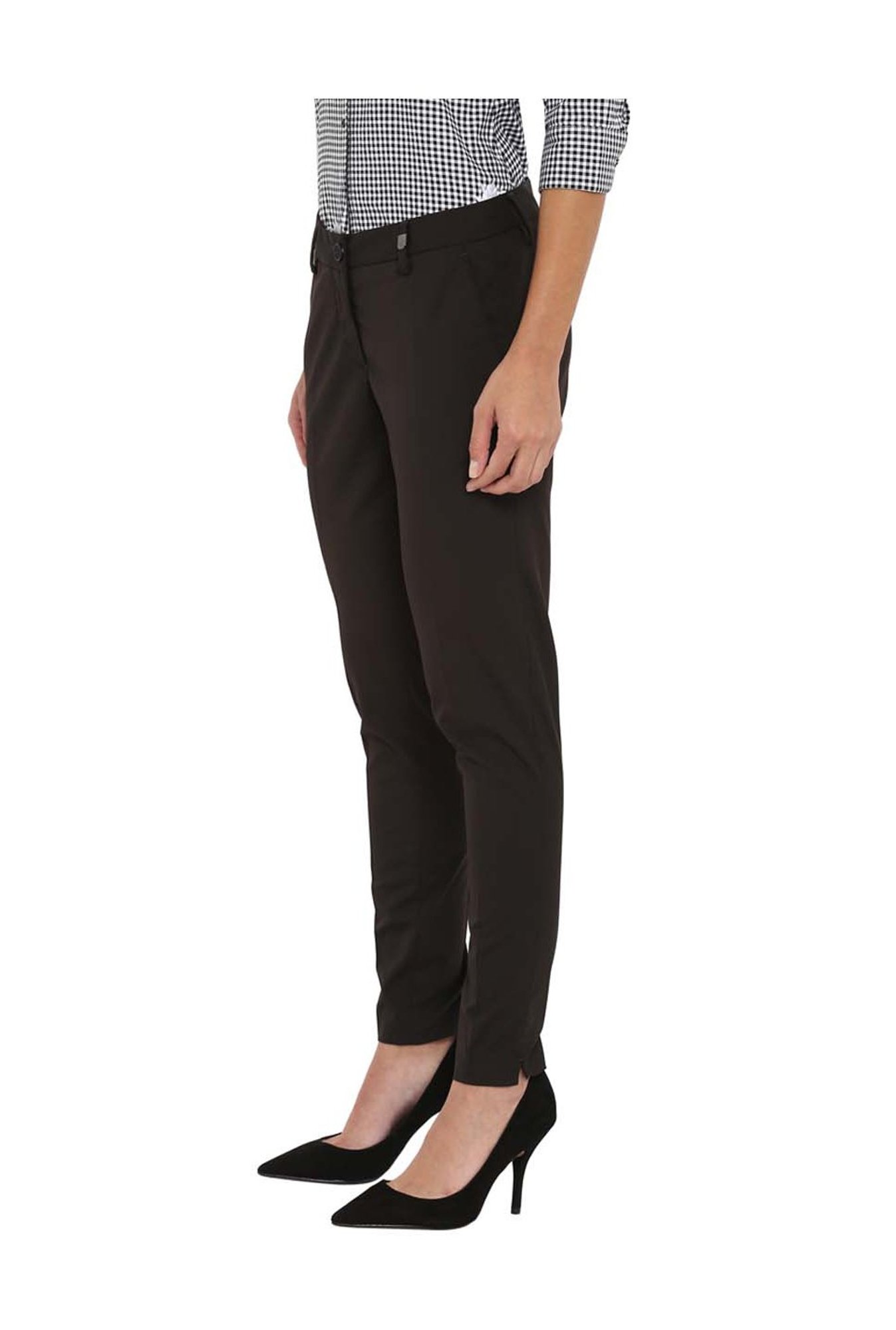 Buy Park Avenue Woman Women's Tapered Fit Pants (PWTY00874-Y6_Dark  Yellow_71) at Amazon.in