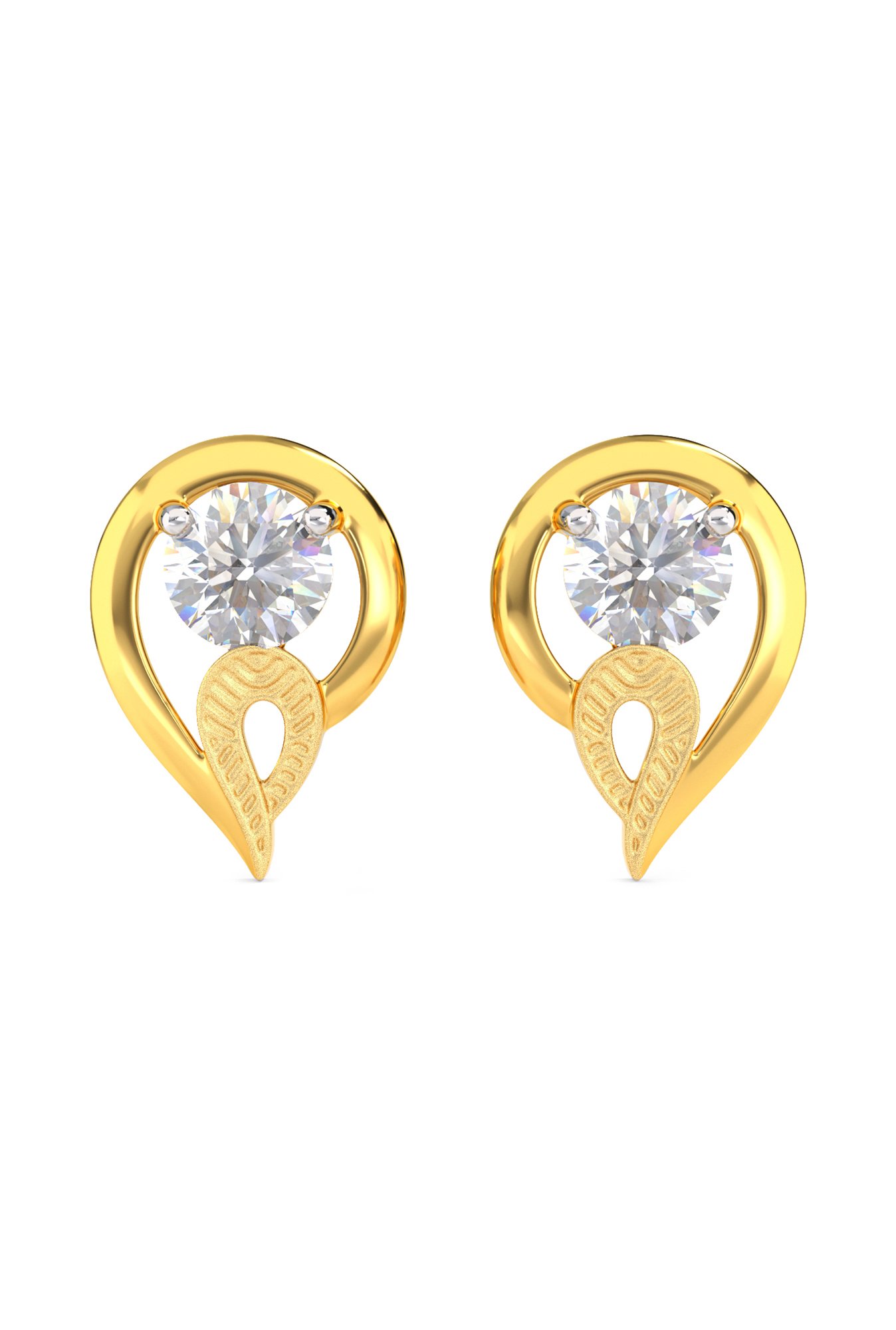 Joyalukkas Impress Collection 22k Yellow Gold Stud Earrings