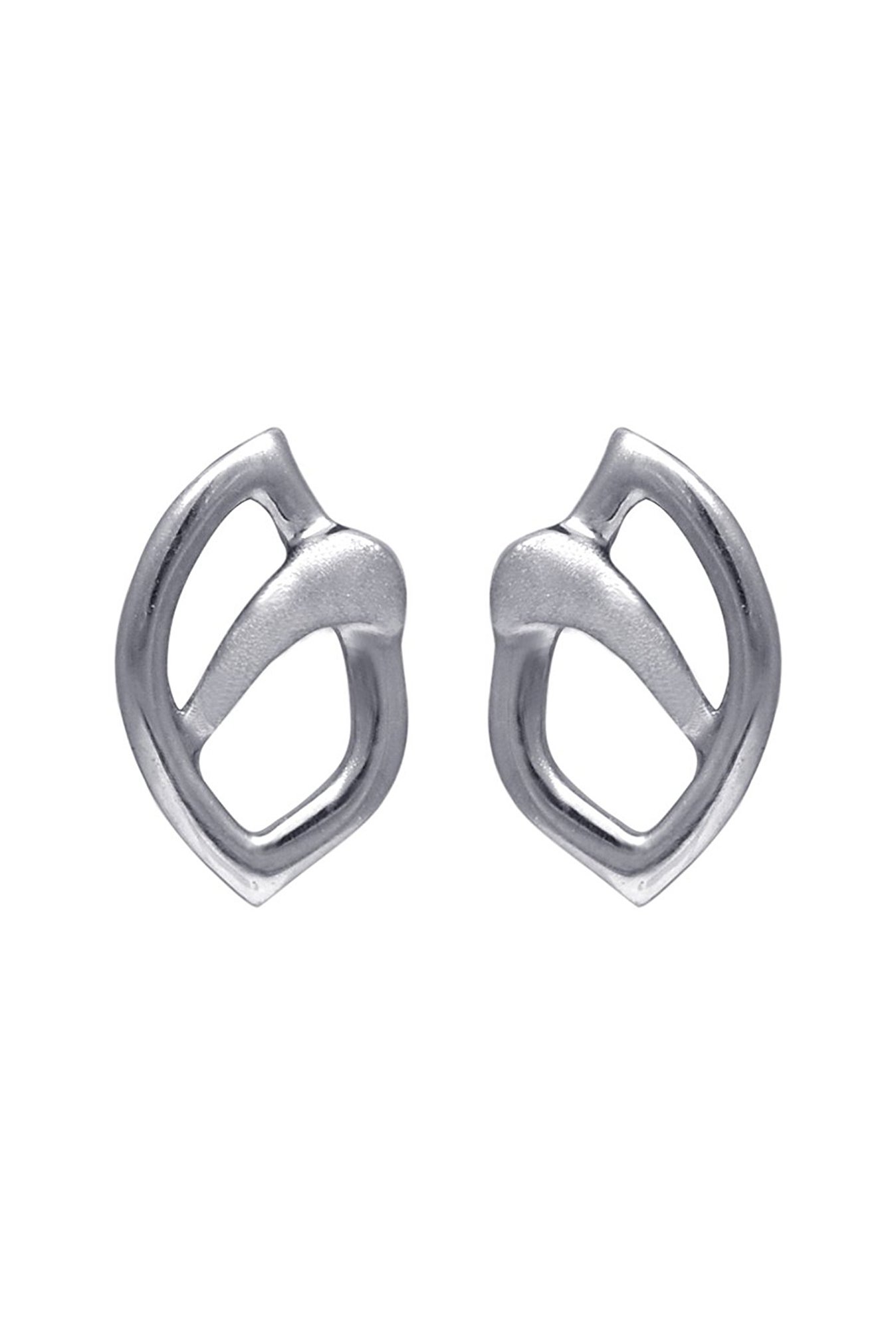 Ribbona Solitaire Diamond Platinum Earrings