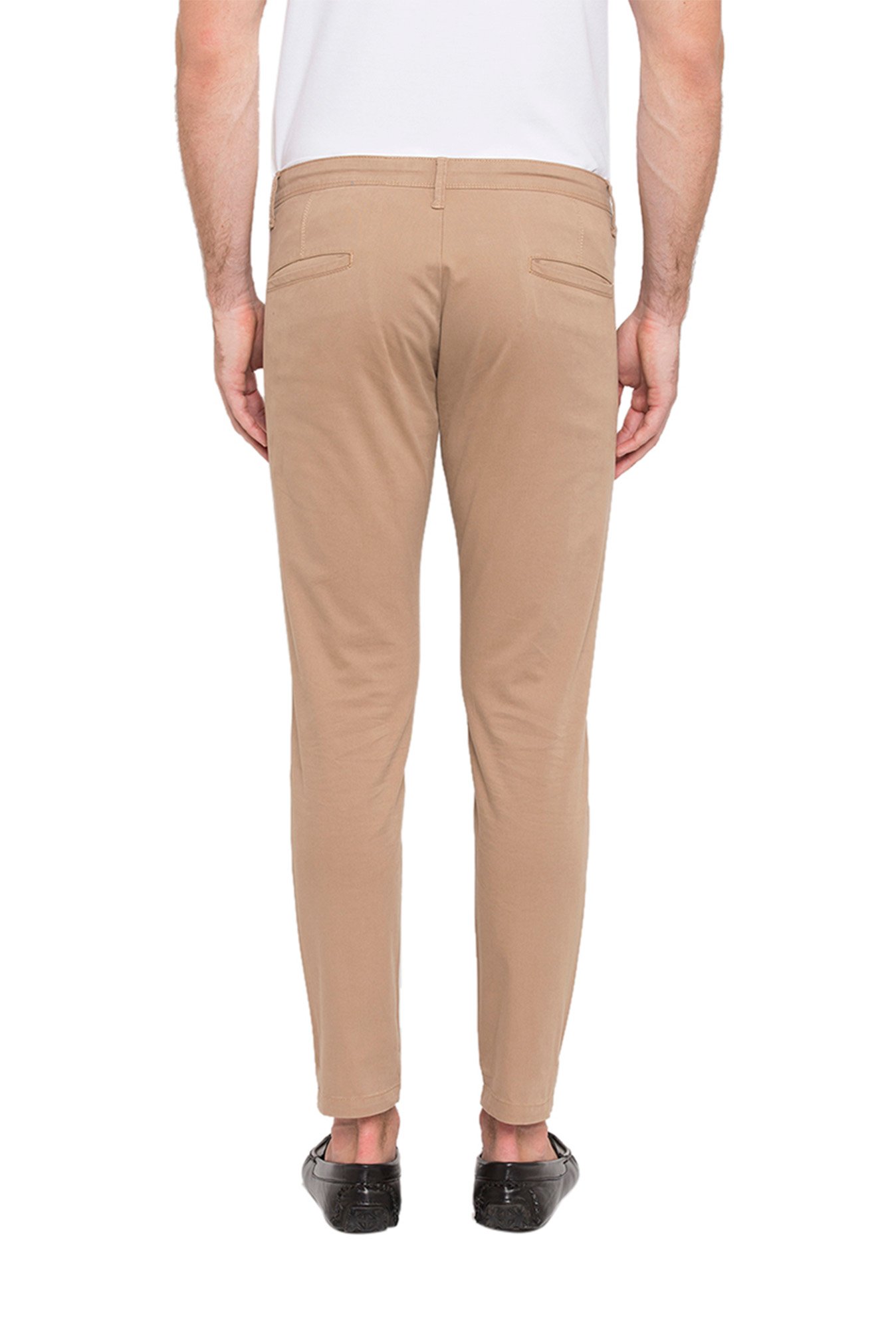 Buy Spykar Mens Cotton Sand Khaki Solid Trousers at Amazonin
