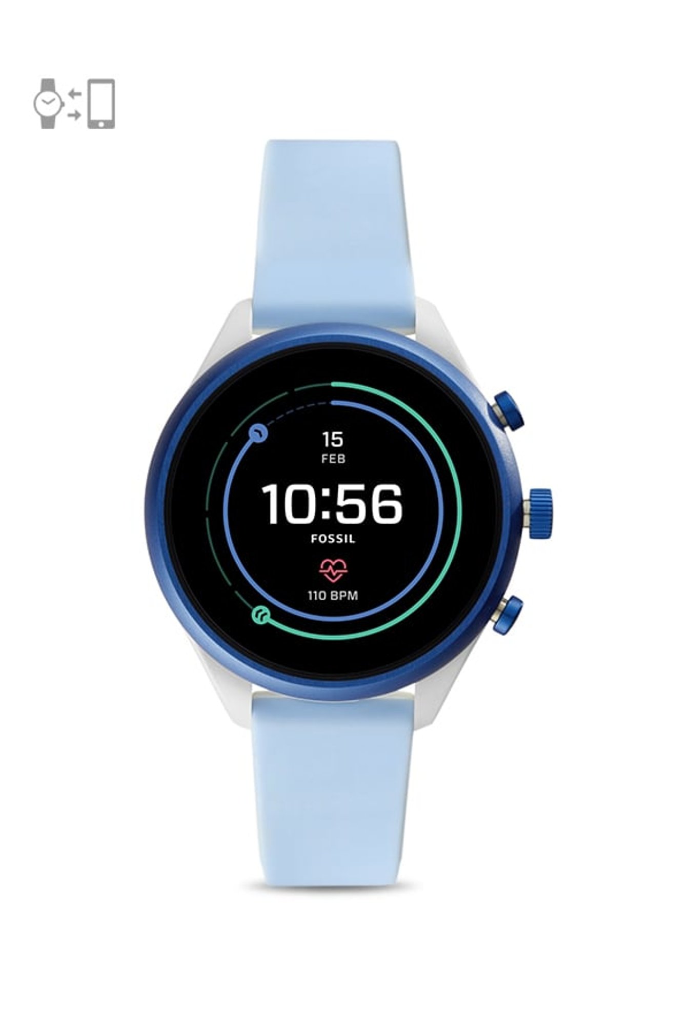 Buy Fossil Ftw6026 Sport 41 Smart Watch For Women Online At Best Prices Tata Cliq