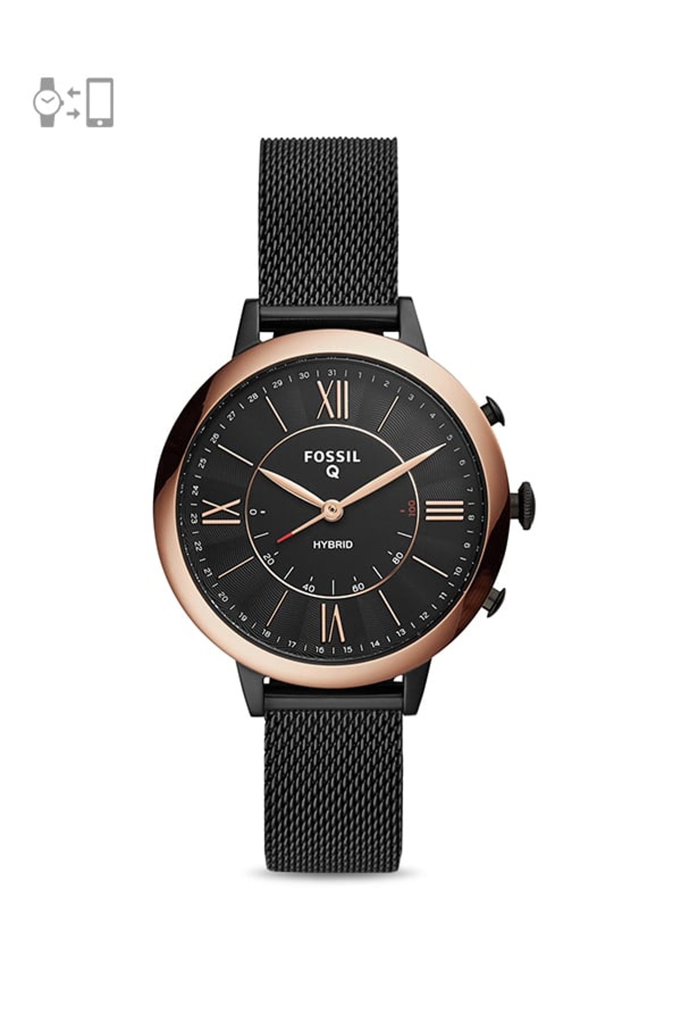 Fossil hybrid smartwatch q jacqueline hot sale rose gold