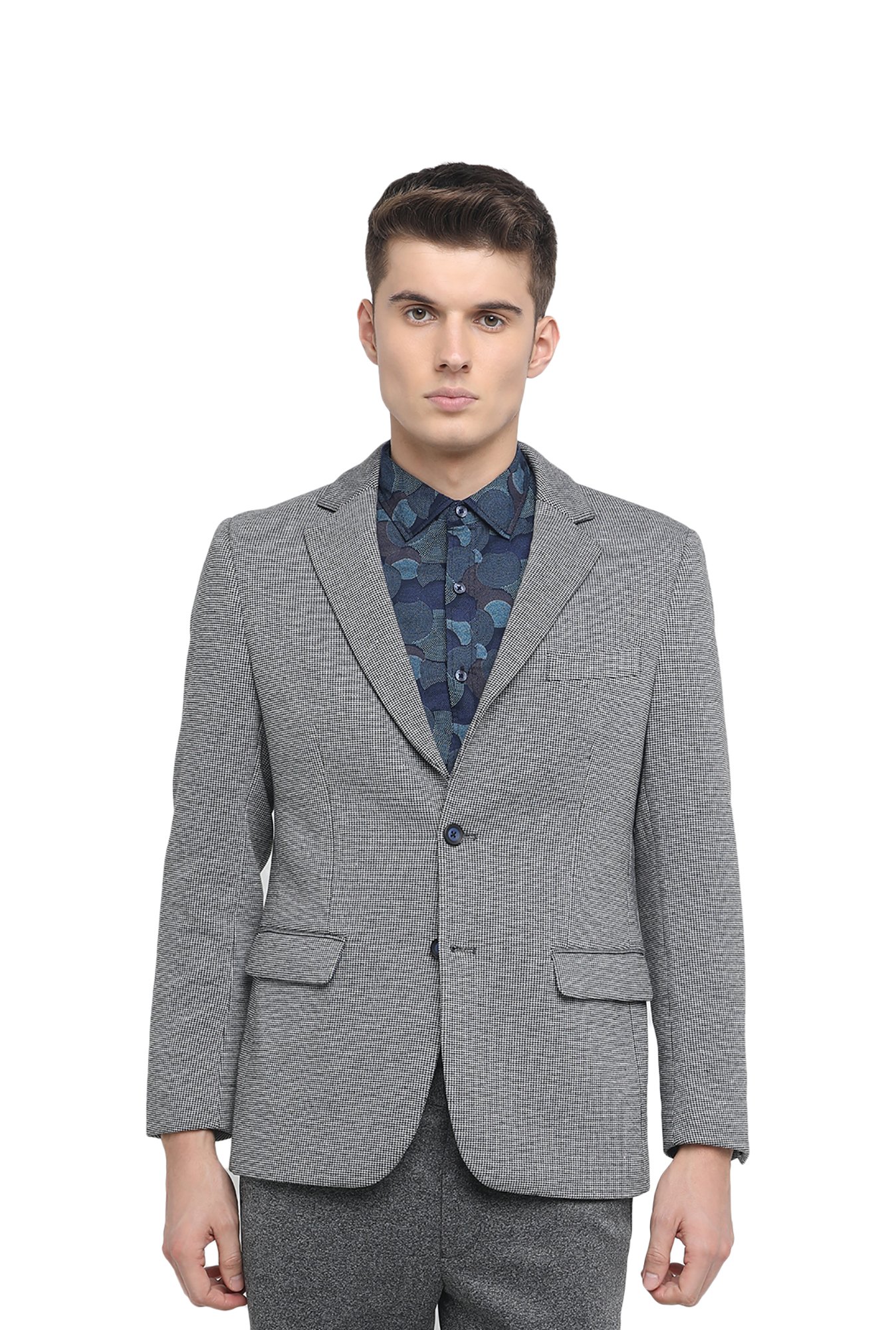 Buy Louis Philippe Sport Light Grey Cotton Slim Fit Self Pattern Blazer for  Mens Online @ Tata CLiQ