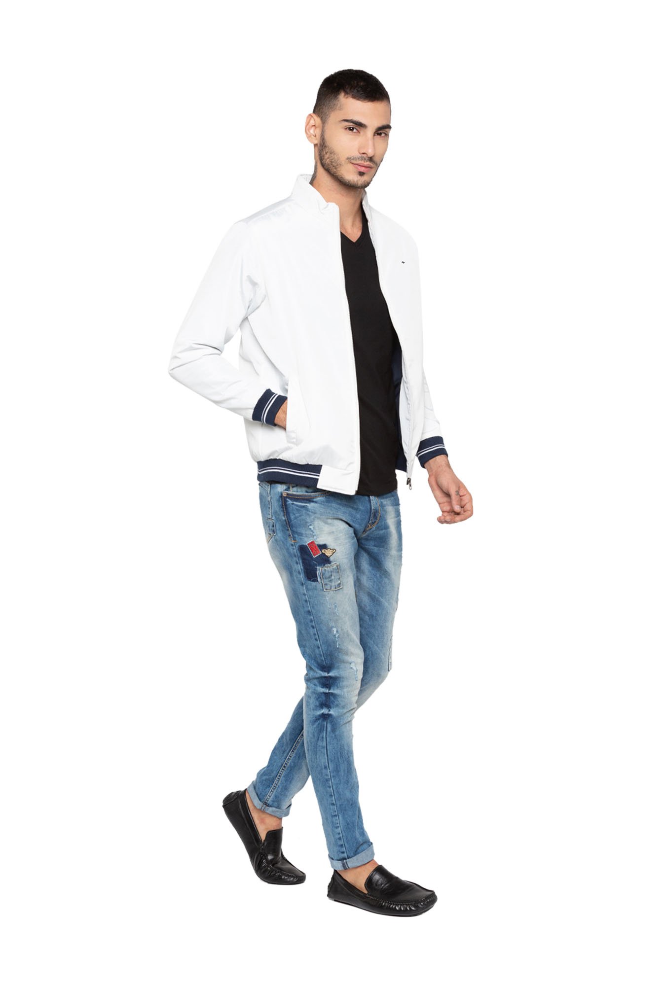 spykar white jacket
