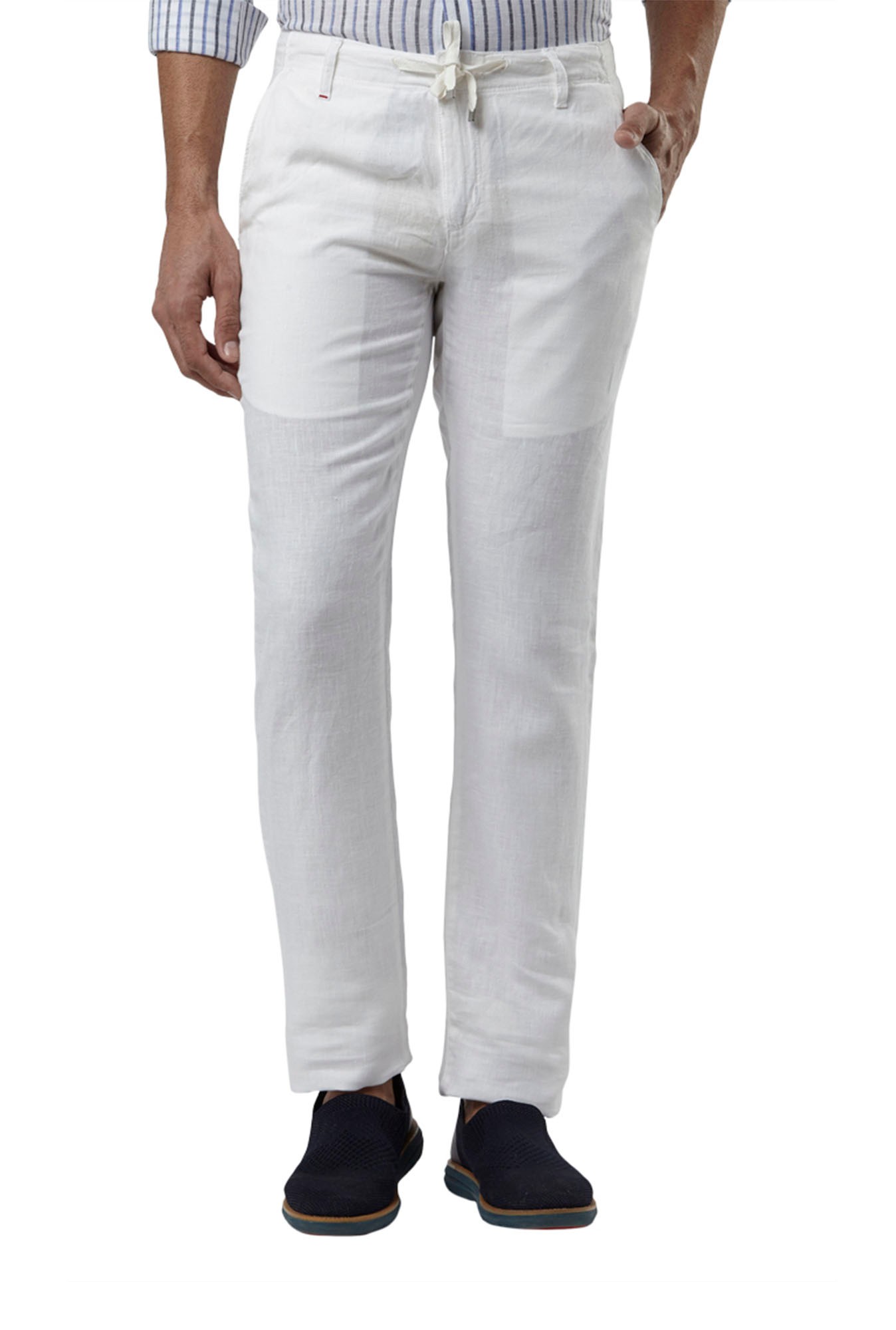 MENS LINEN BLEND RELAXED TROUSERS  UNIQLO IN