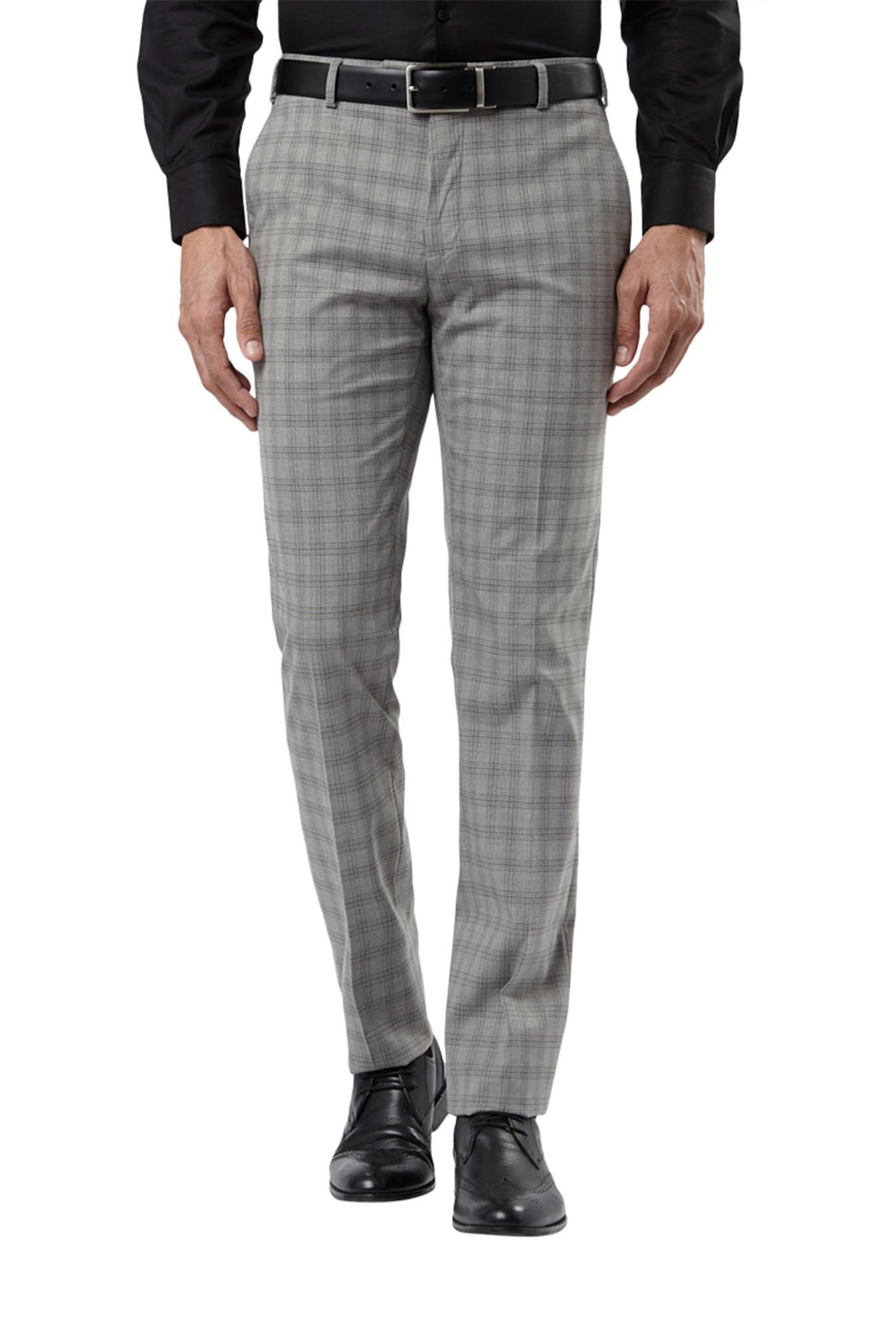 Buy Grey Mid Rise Check Suit Trousers Online at SELECTED HOMME 237335301