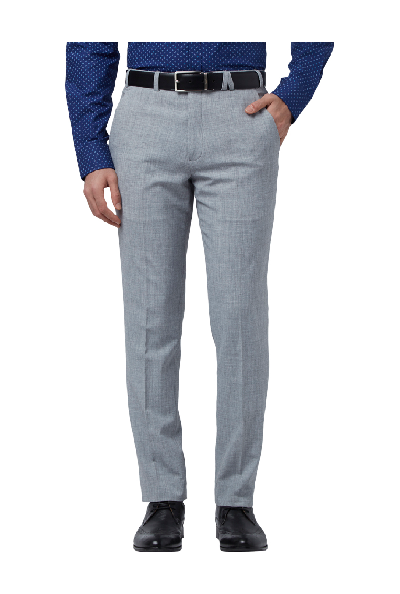 Buy Tommy Hilfiger Men Grey Mid Rise Textured Formal Trousers  NNNOWcom