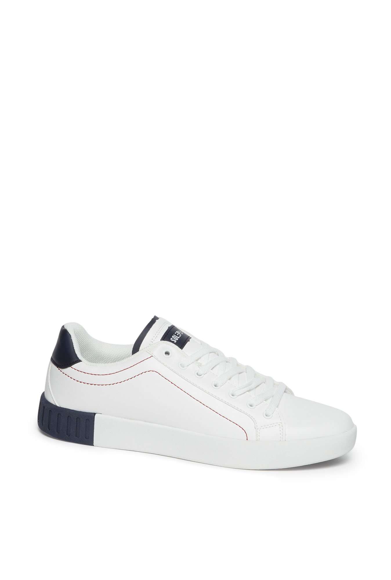 SOLEPLAY White Lace-Up Sneakers, White / EURO-44