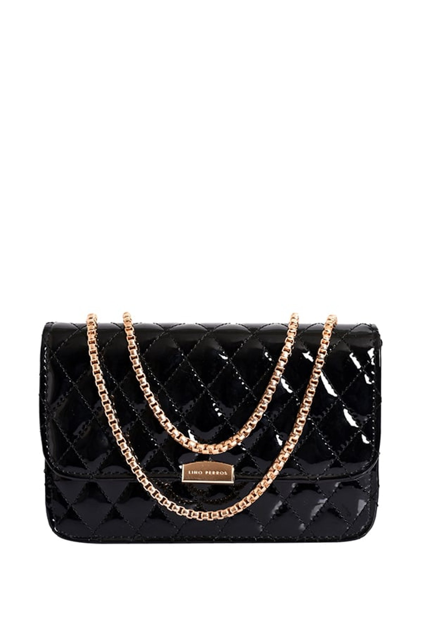 Black quilted shop sling bag