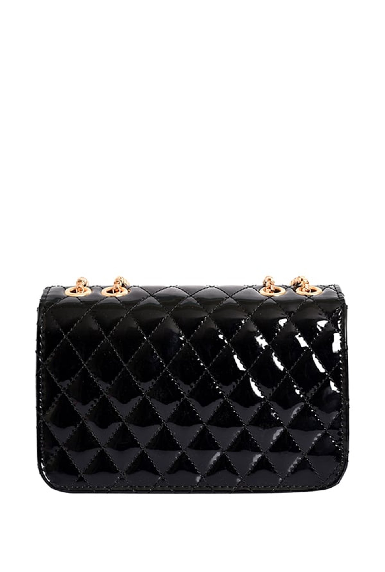 Túi Charles & Keith Double Chain Handle Quilted Bag Black CK2-20681002-3  màu đen