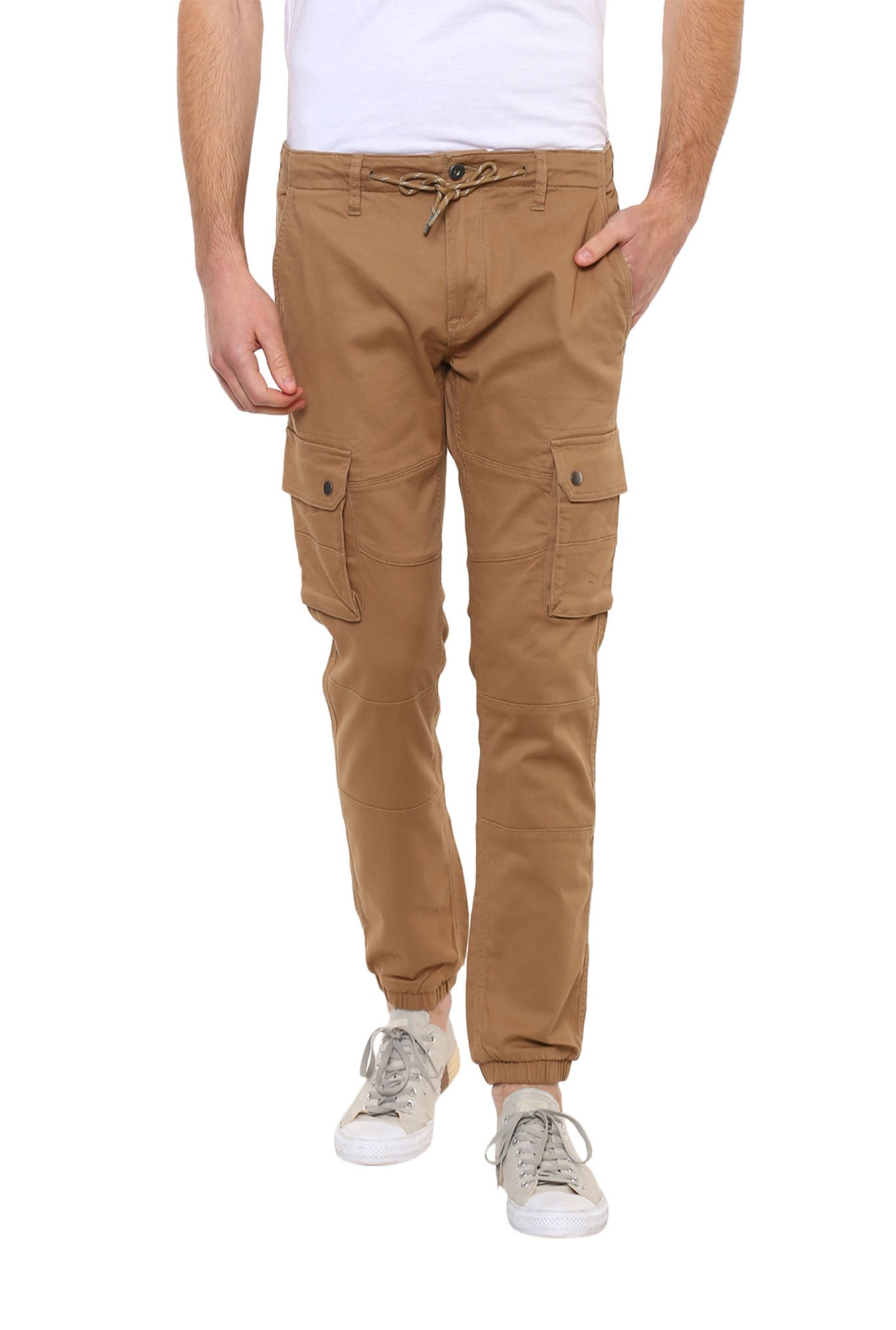 Solid Straight Fit Jogger Pants