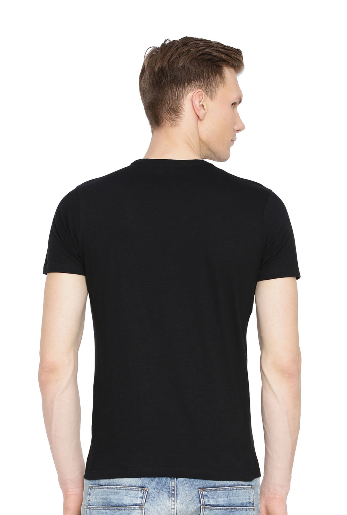 black t shirt half sleeve