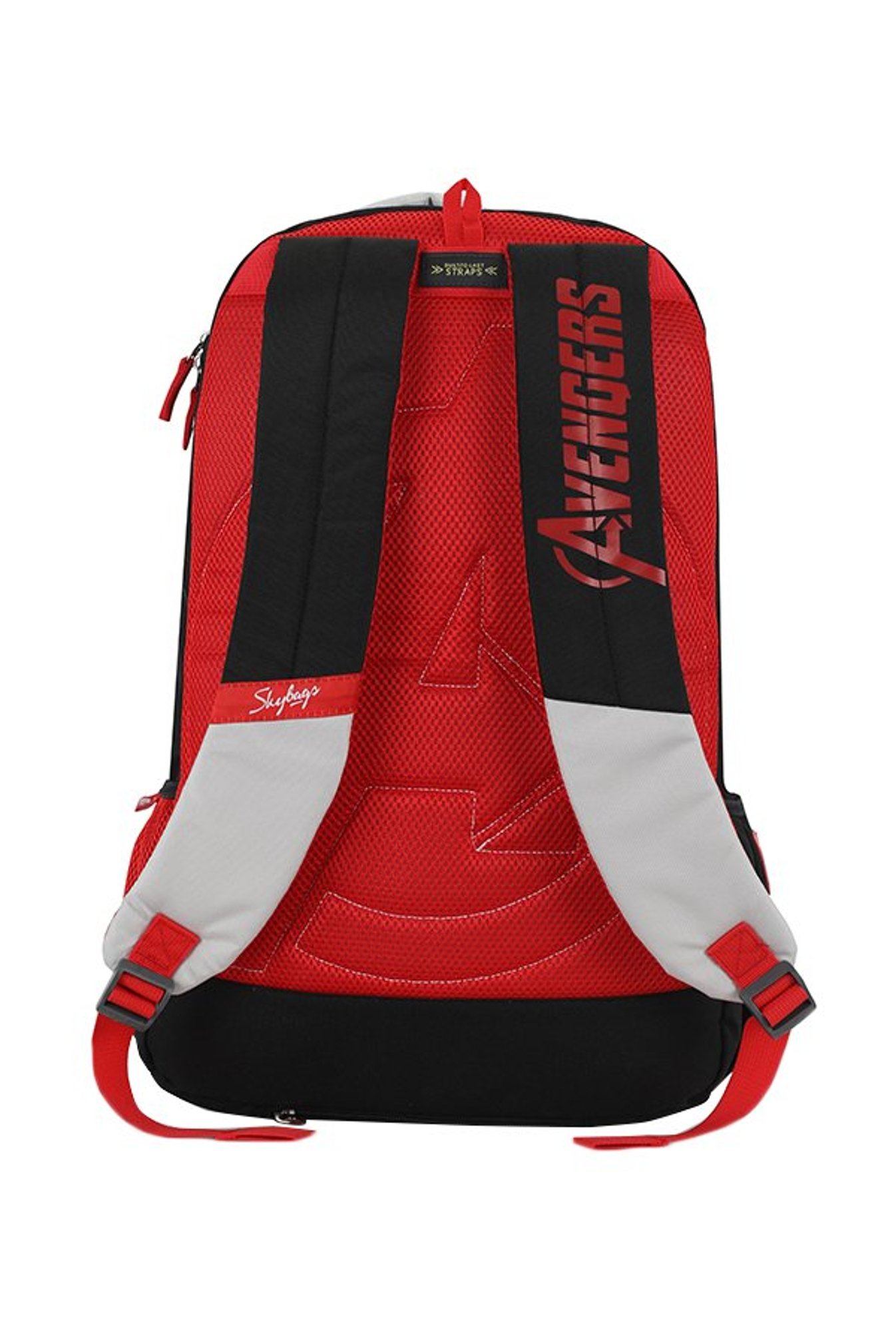 skybags red and black backpack