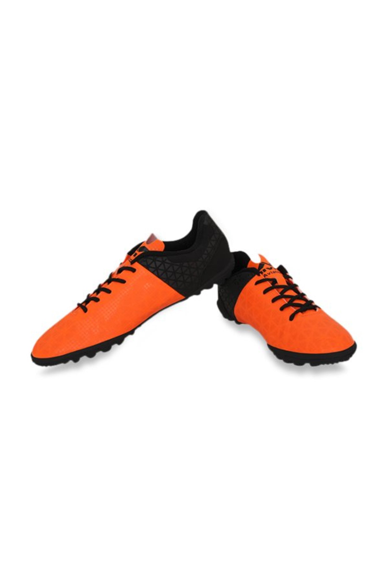 nivia aviator football shoes black orange