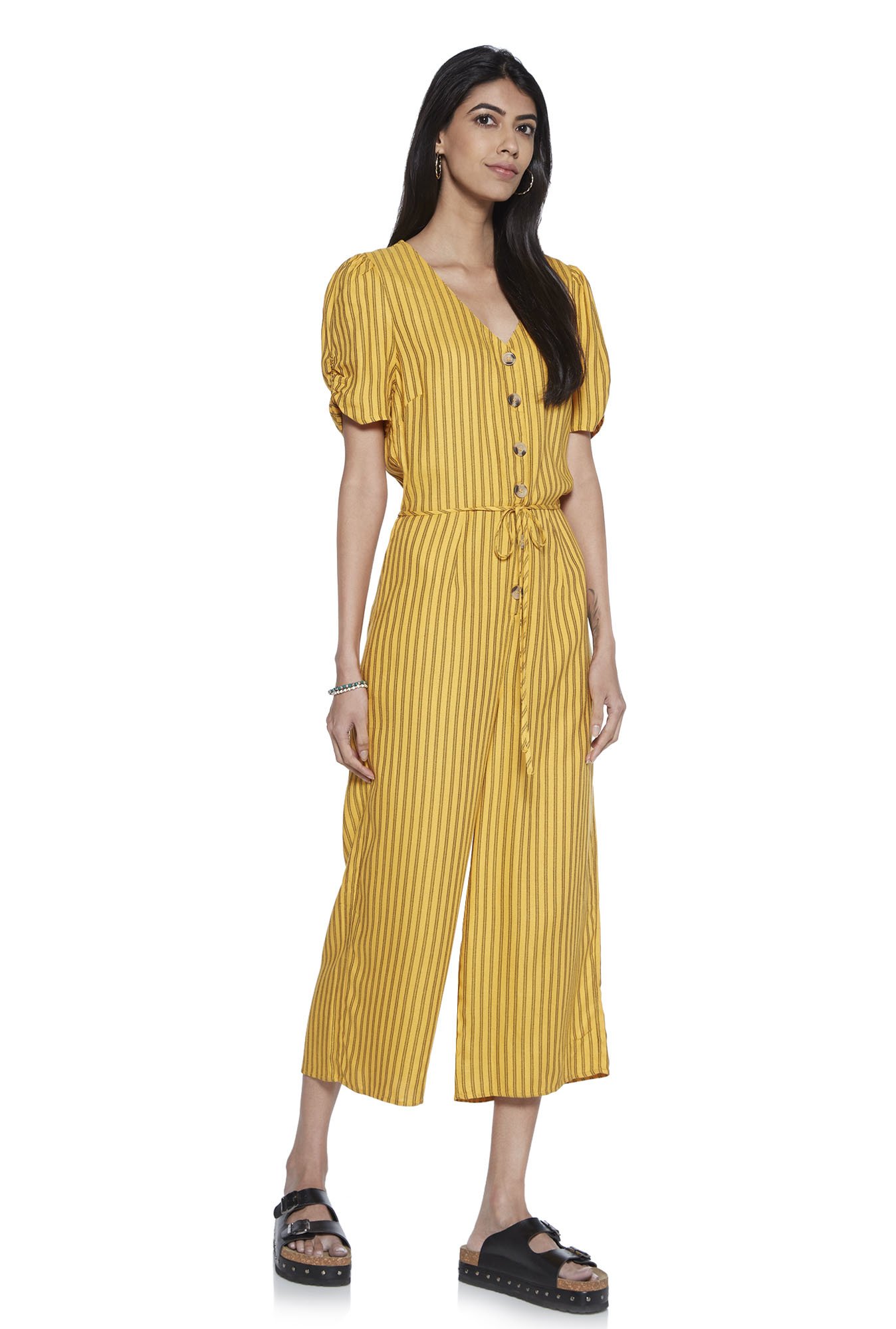 maurices striped jumpsuit