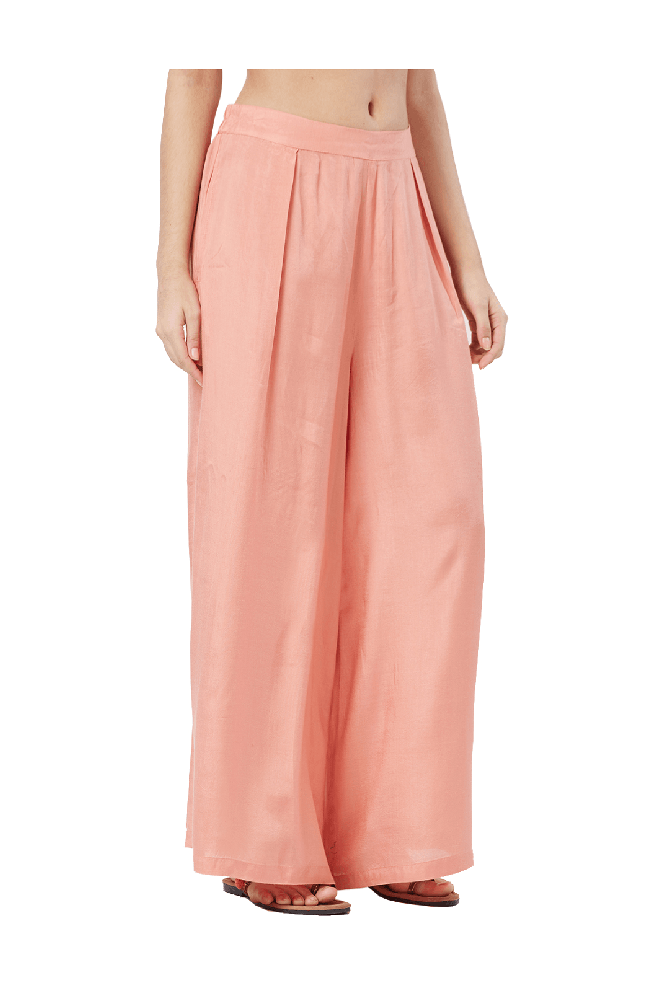Buy Aarika Womens Peach Color Solid Bell Bottom Pant Online at Best Prices  in India - JioMart.