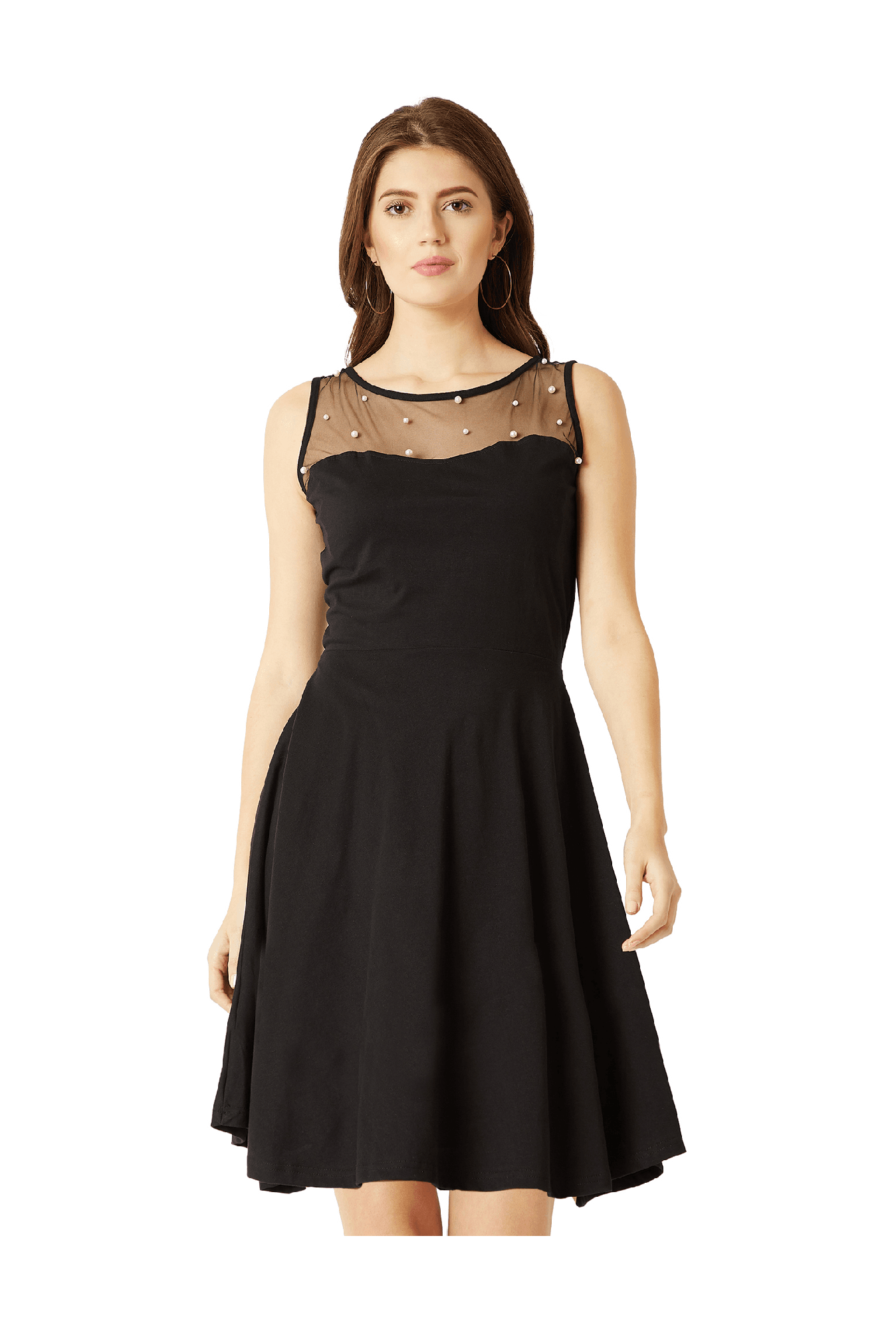 Buy STREET 9 Off Shoulder Net Fit & Flare Above Knee Dress - Dresses for  Women 25069392 | Myntra