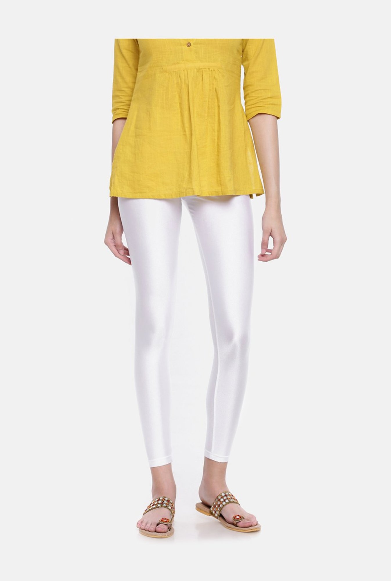 go colors white jeggings