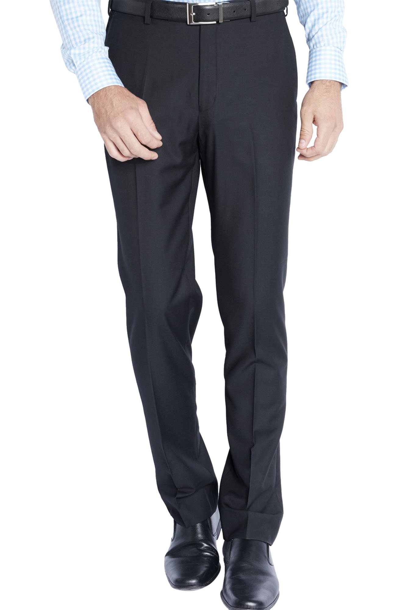 Buy Park Avenue Men Navy Super Slim Fit Self Design Formal Trousers   Trousers for Men 2253558  Myntra