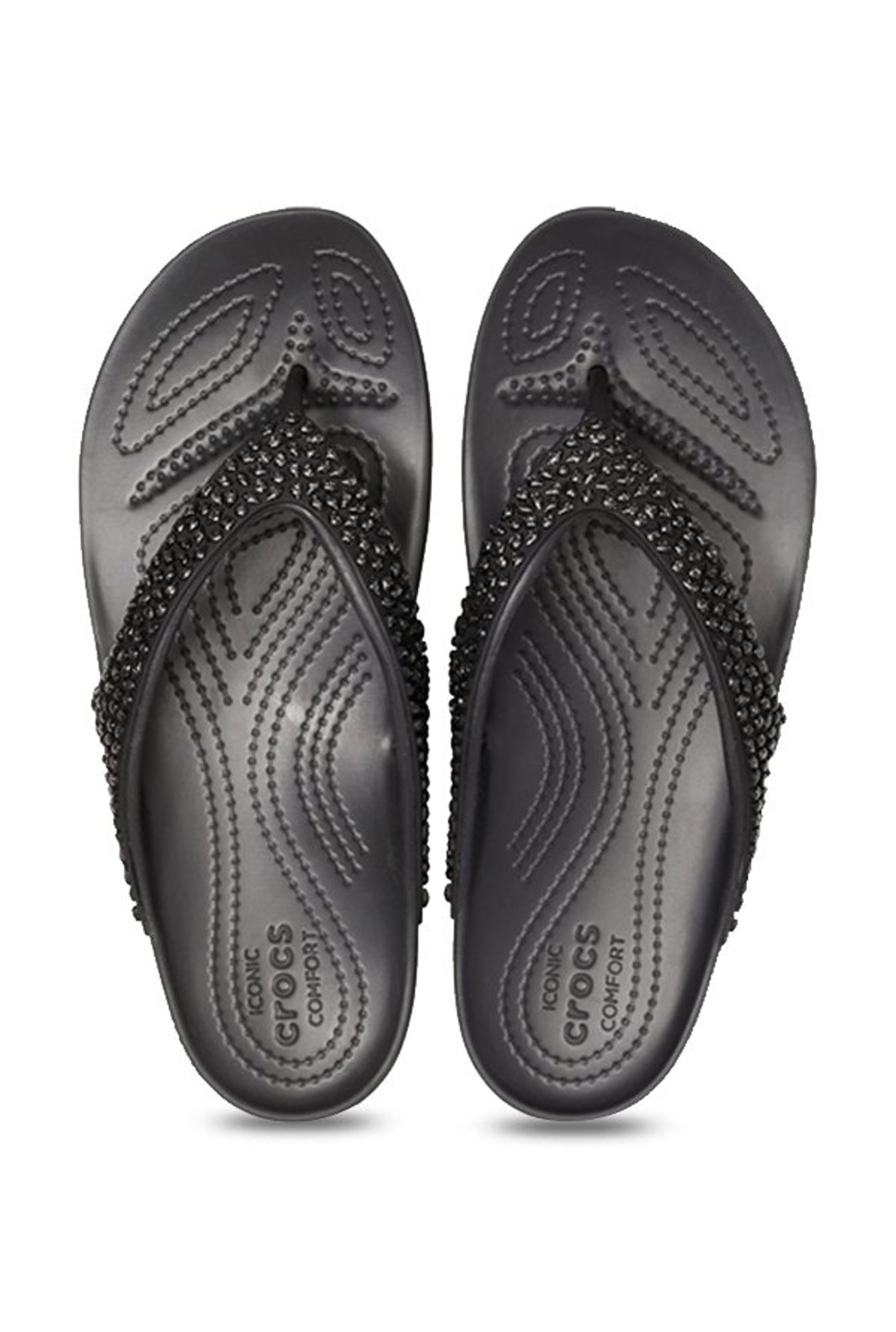 crocs kadee flip flop black