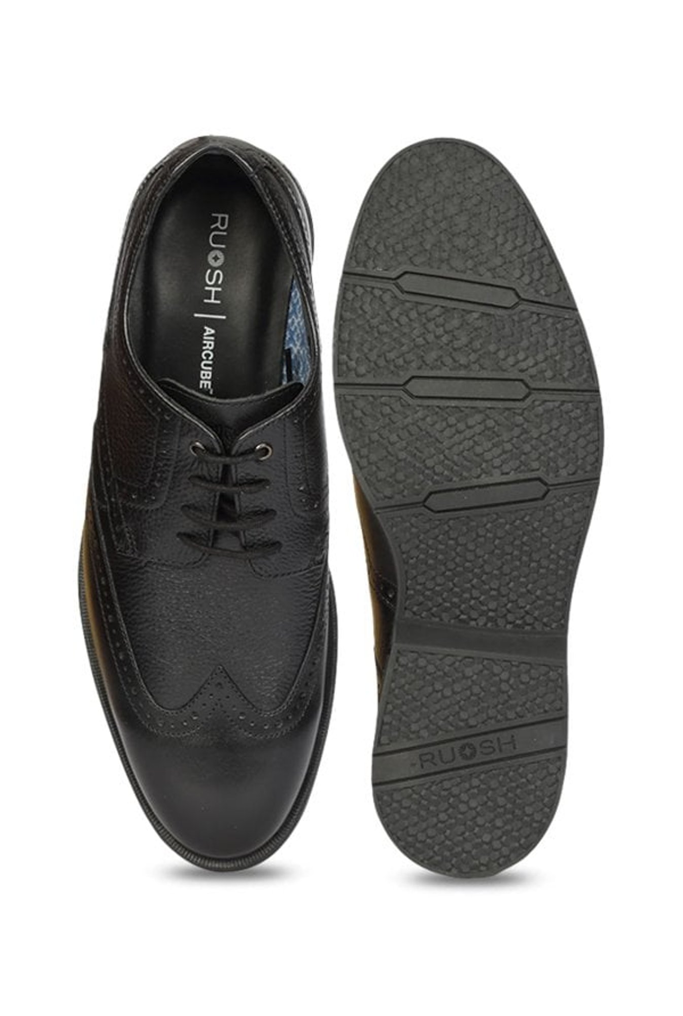 Buy Ruosh Aircube Black Brogue Shoes for Men at Best Price