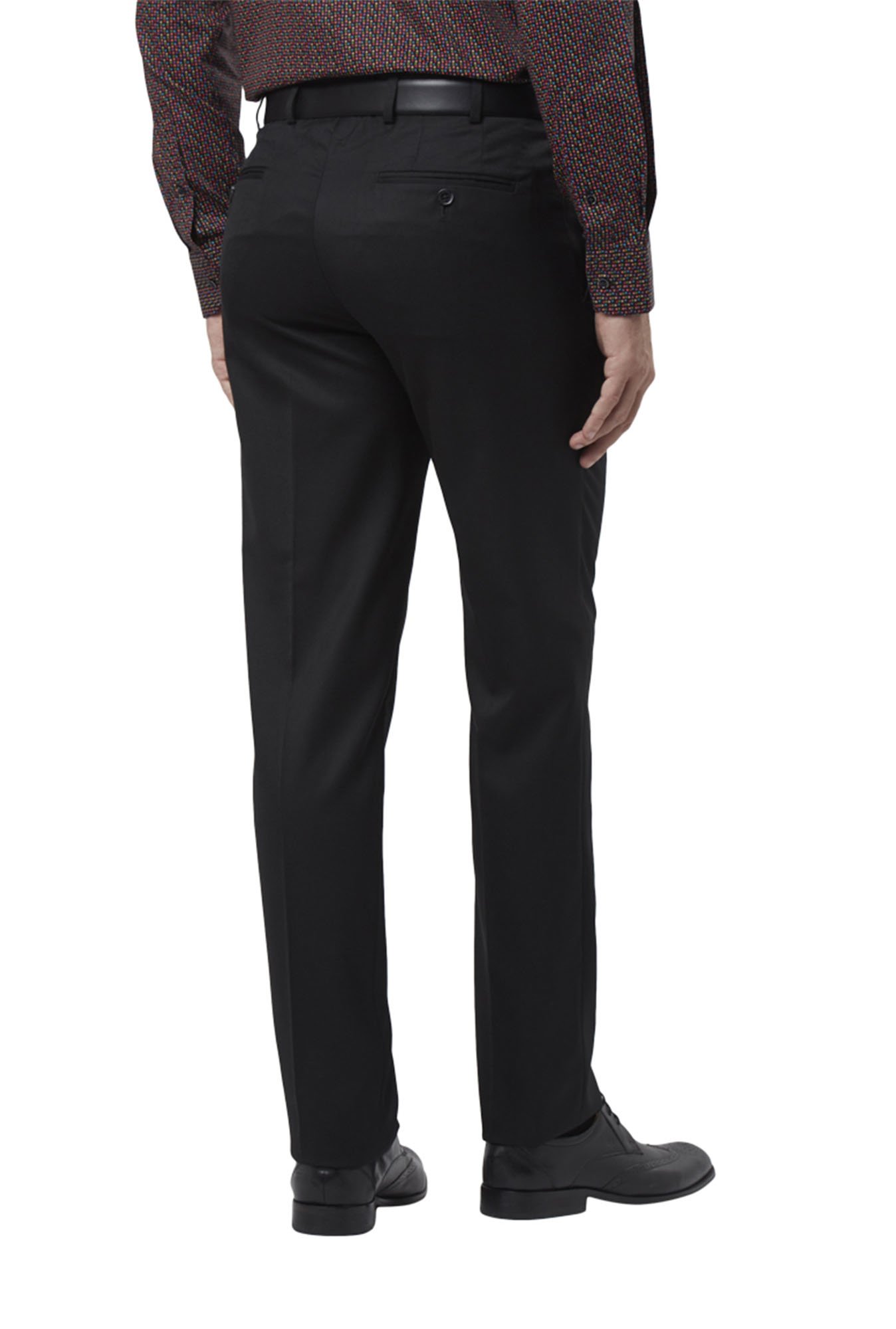 Buy Raymond Men Black Contemporary Fit Solid Formal Trousers - Trousers for  Men 1915537 | Myntra