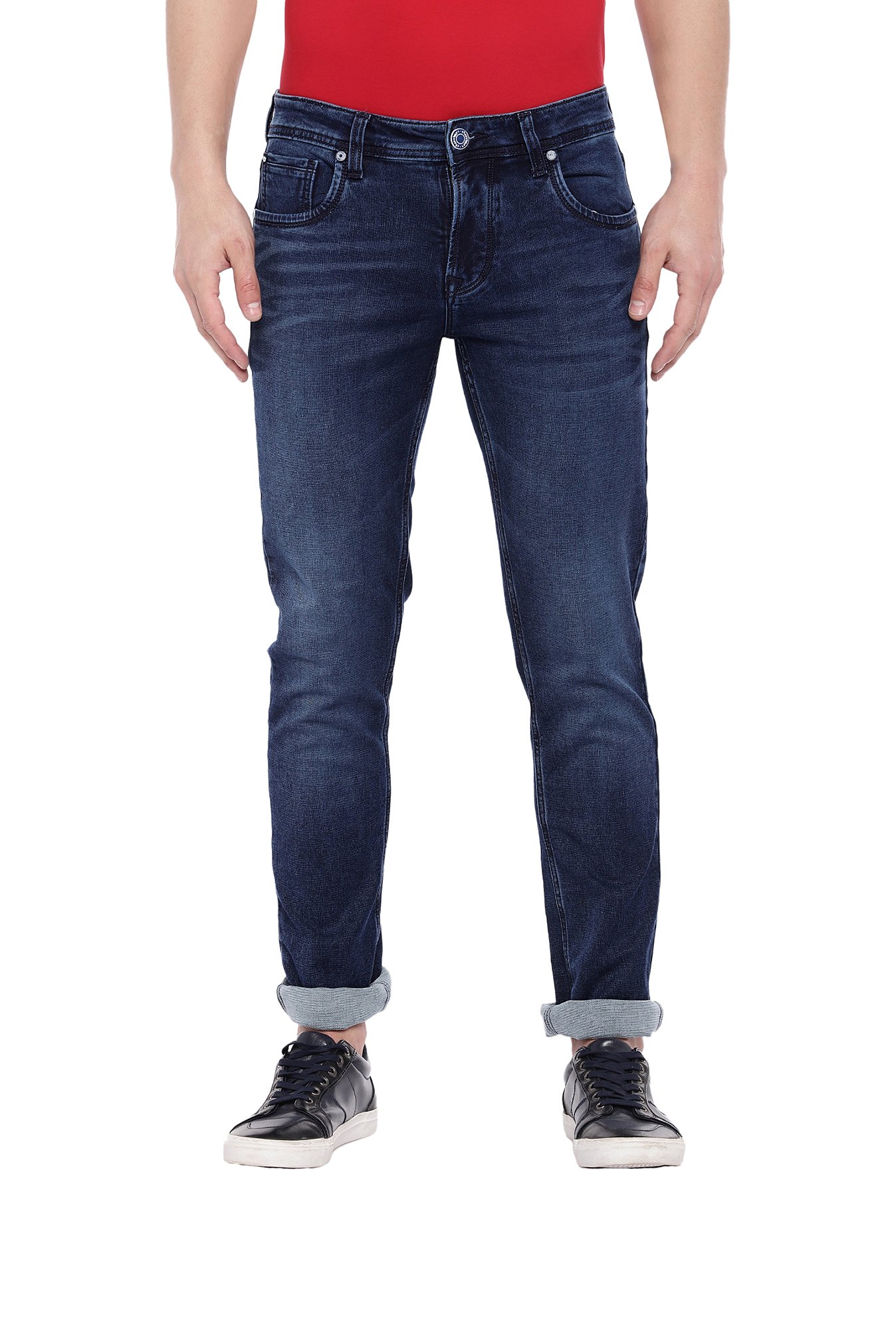 Buy Lawman Pg3 Blue Slim Fit Lightly 
