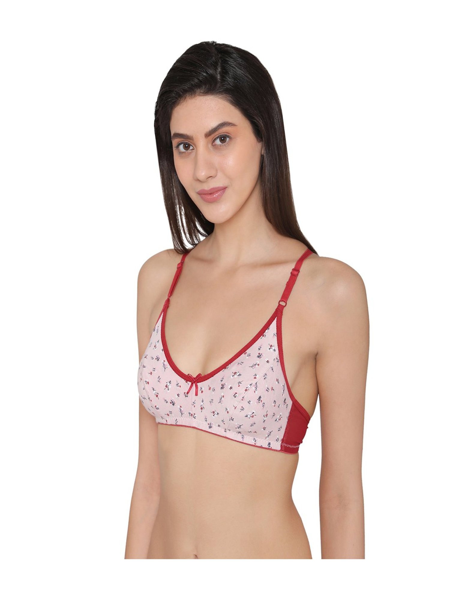 Clovia Pink Non Wired Non Padded Full Coverage Bra