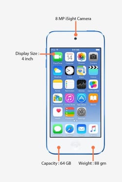 iPod64GB 25000➡︎20000 Apple iPod Touch 64GB (6th Gen) - Blue (MKHE2LL/A) : Amazon