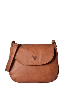 Baggit Handbags Online Bags Upto 70 Off At Tata Cliq Baggit L Sherry Y G Bindas Caramel Tan Distressed Sling Bag