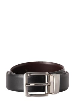 Allen Solly Black Solid Leather Narrow Belt - Mp000000003313370