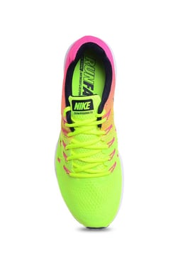 fluorescent green tennis shoes
