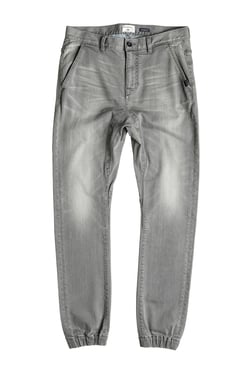 Quiksilver Grey Lightly Washed Mid Rise Jogger Jeans